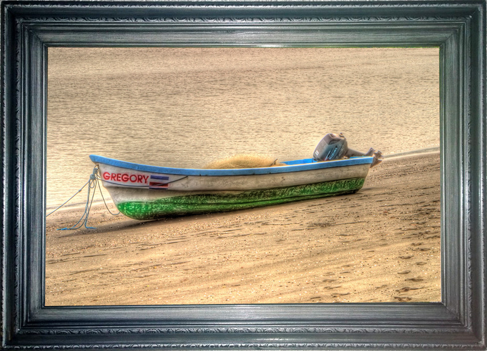 Costa Rica Art / Boat Title: ” Low Tide”