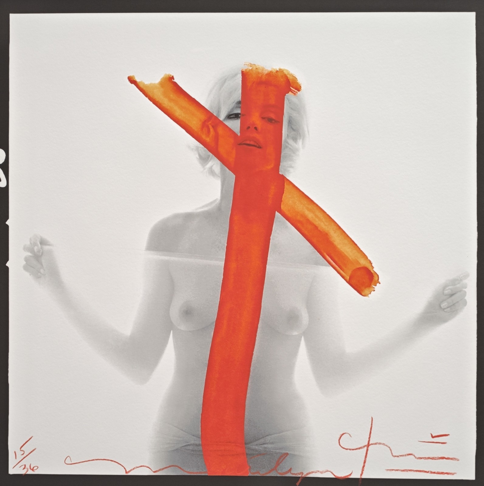Bert Stern (1929-2013) – Marilyn Monroe – Crucifix II – XL signed photo with COA