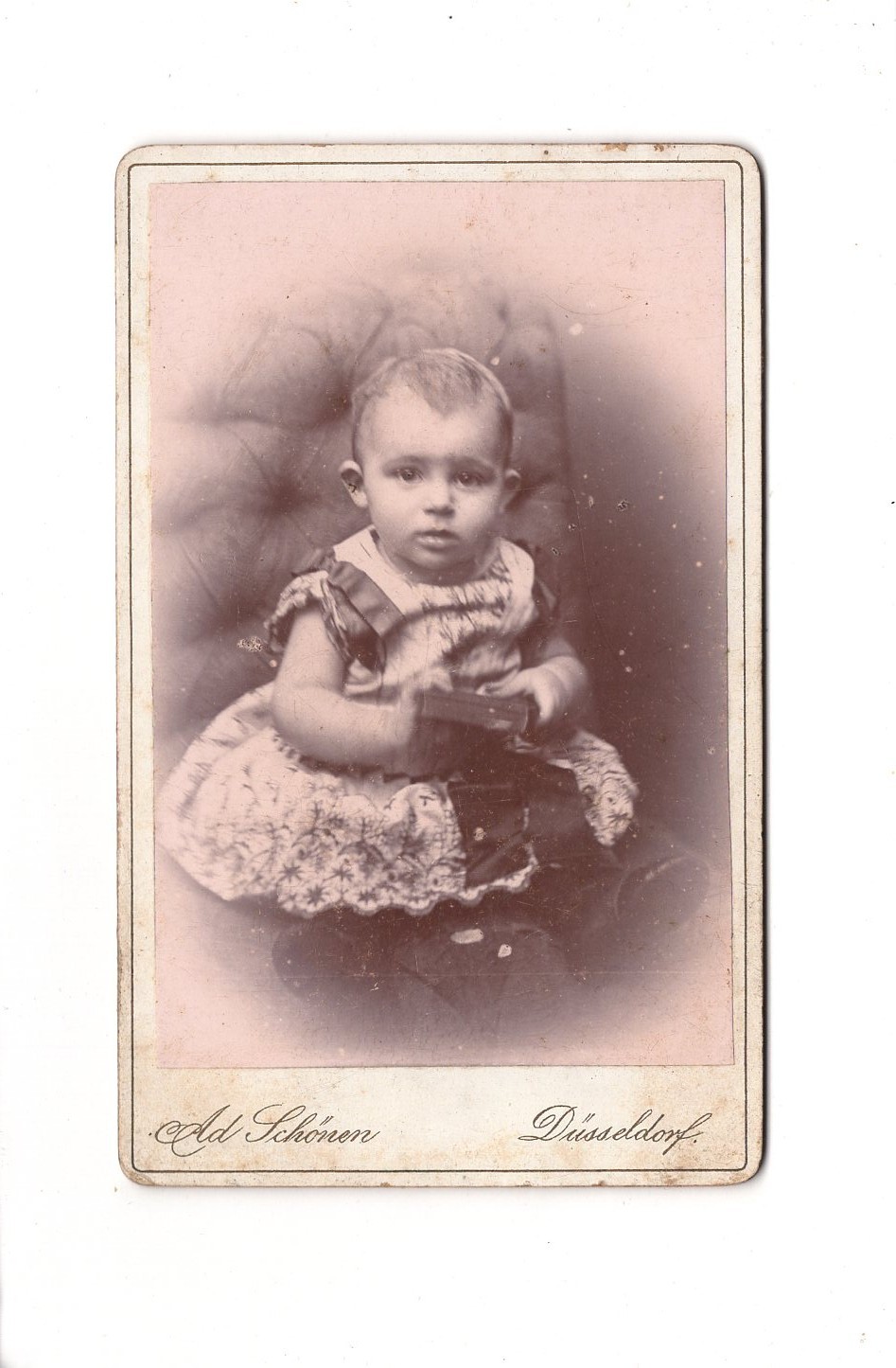 CDV Photo Cute Little Child – Düsseldorf 1880s