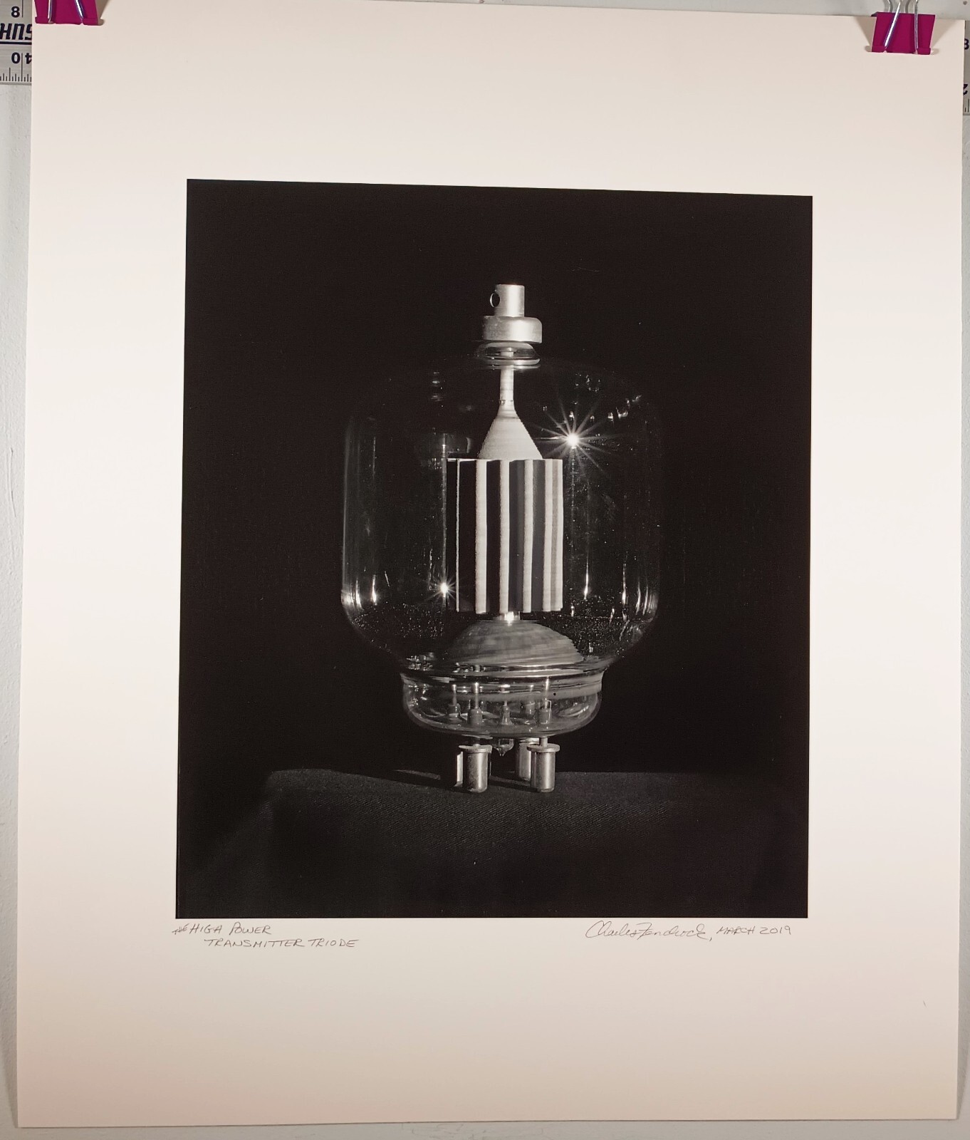 Charles Fendrock “The High Power Transmitter Triode” Large Format B & W Photo