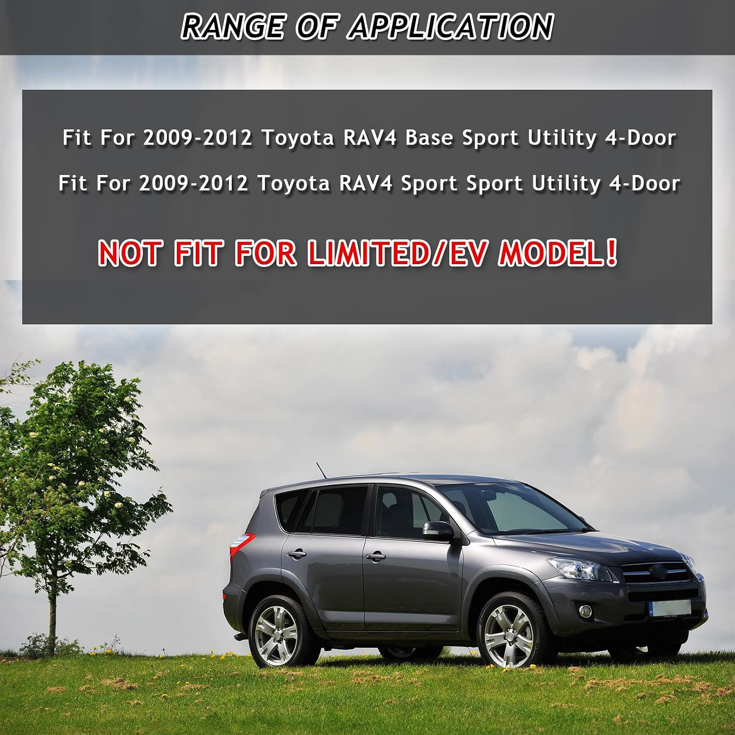 Front Upper & Lower Bumper Grille Grill Fit for 2009 2010 2011 2012 Toyota RAV4