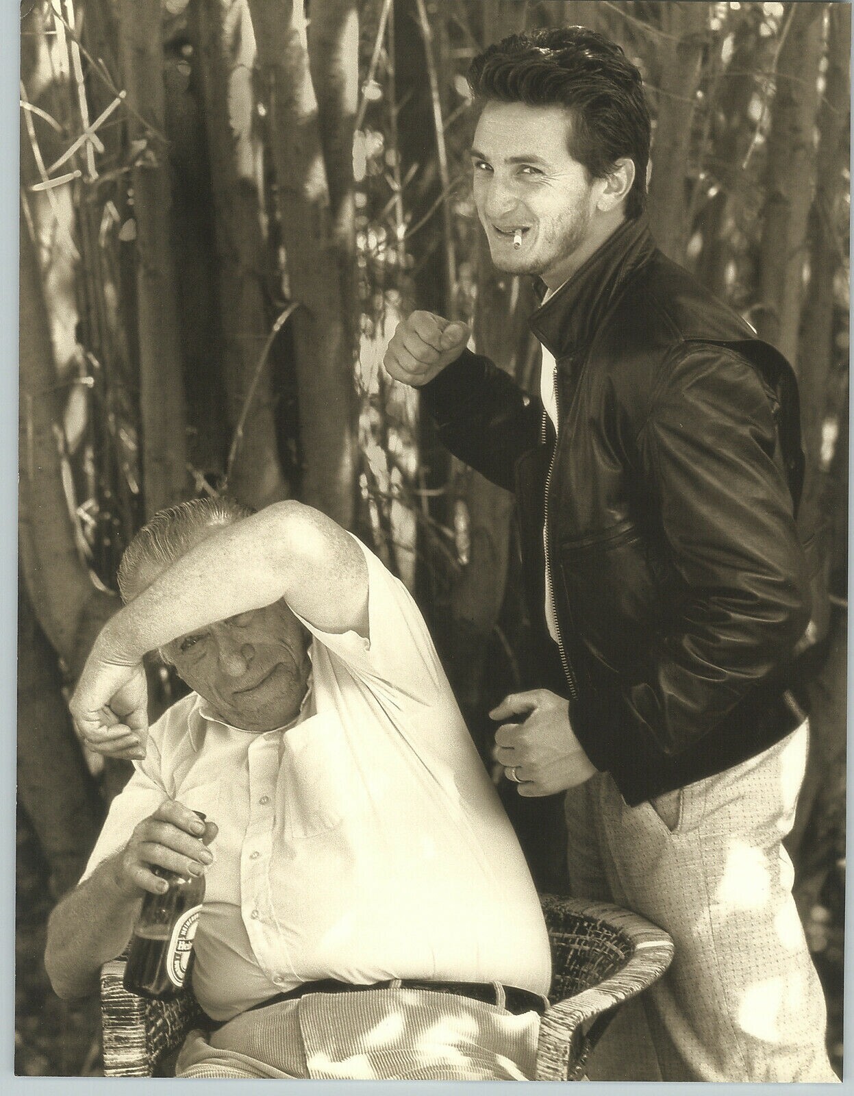 1987 1992 Sean Penn & Charles Bukowski Art Photo Photogravure Herb Ritts 16X20