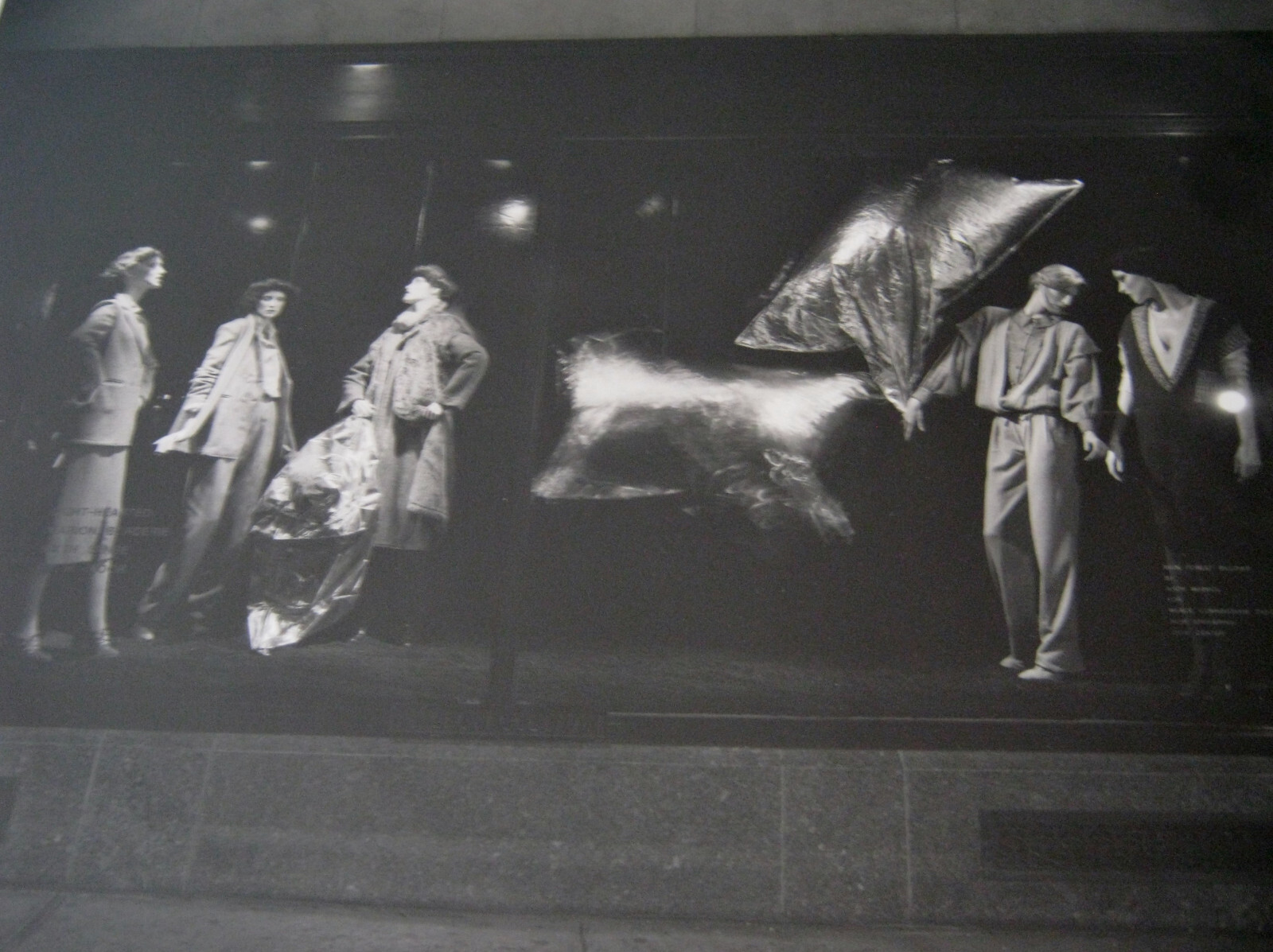 WARHOL MERCE CUNNINGHAM SILVER PILLOWS HUGE VINTG GELATIN SILVER PHOTO BERGDORF