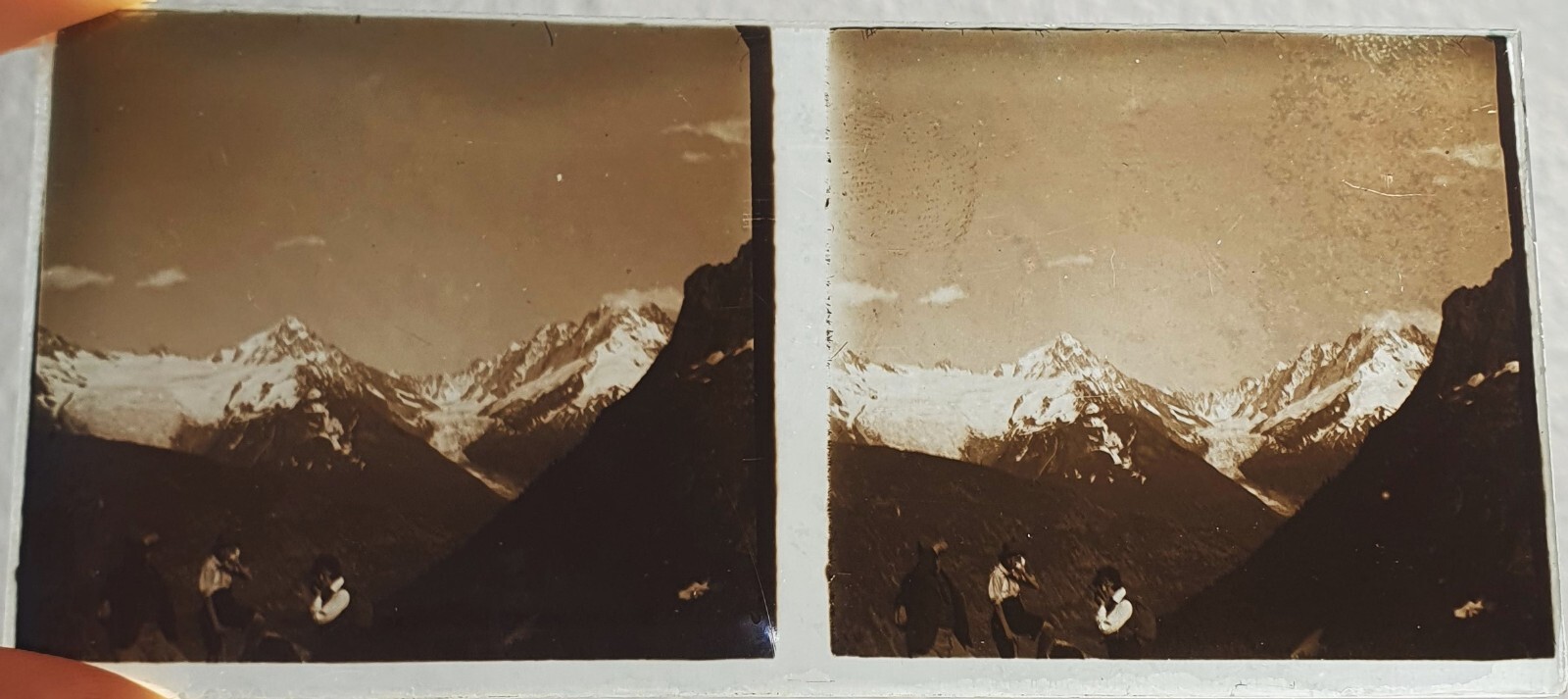 Photo Glass Plaque Early 1900 – 12.5 X 6Cm