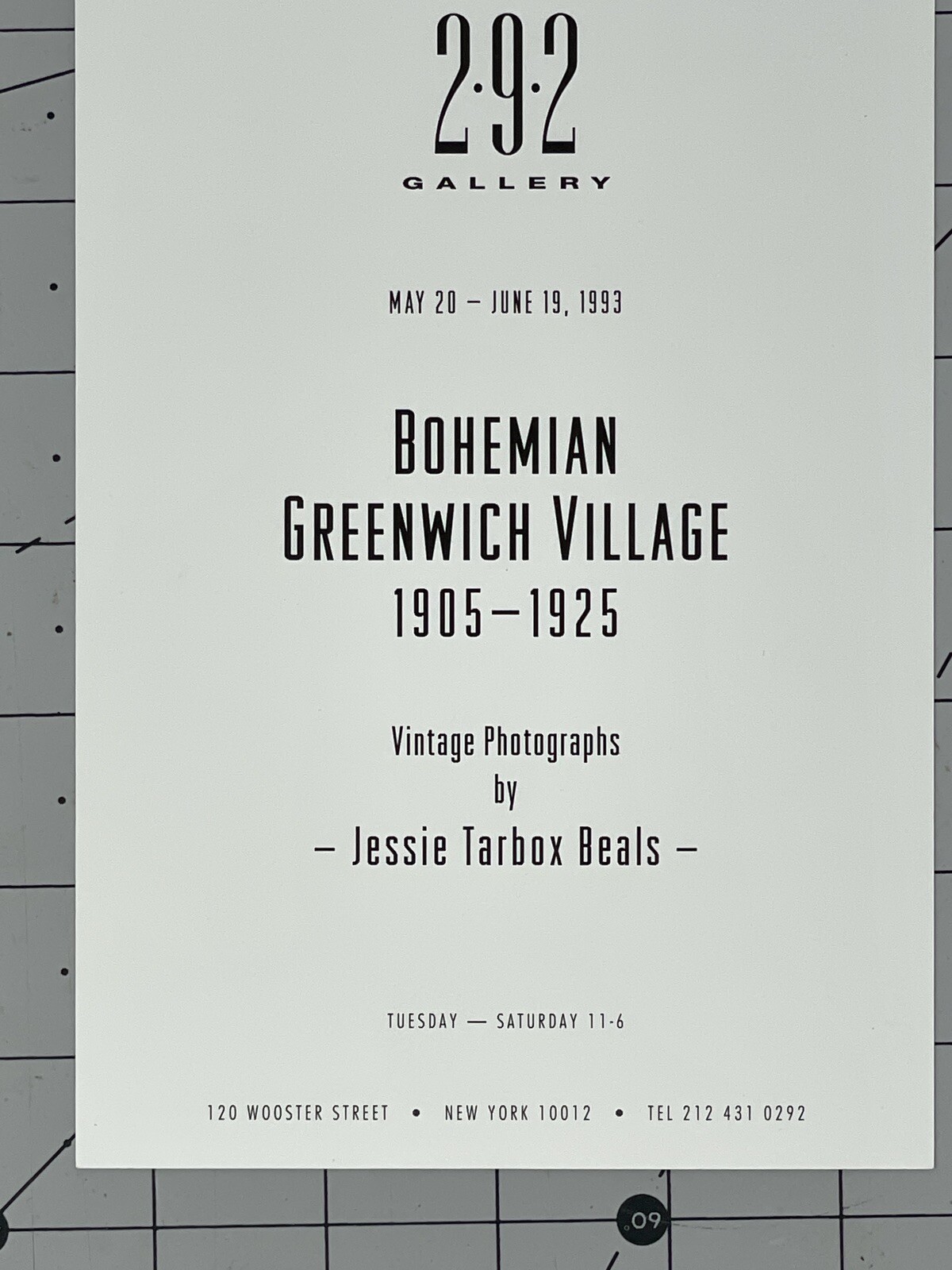 Jesse Tarbox Beals (1870-1942) Art Announcement Card 1993 – Bohemian NYC