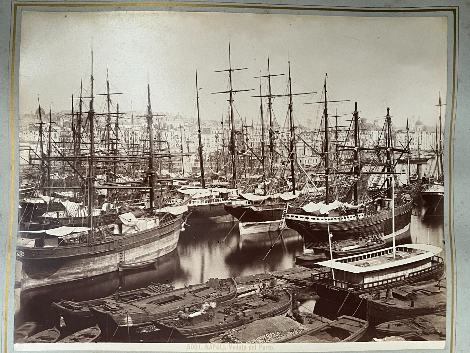 2 Album Photo Giacomo Brogi Circa 1870 Port Naples Napoli Italy 25x19cm (11+12)