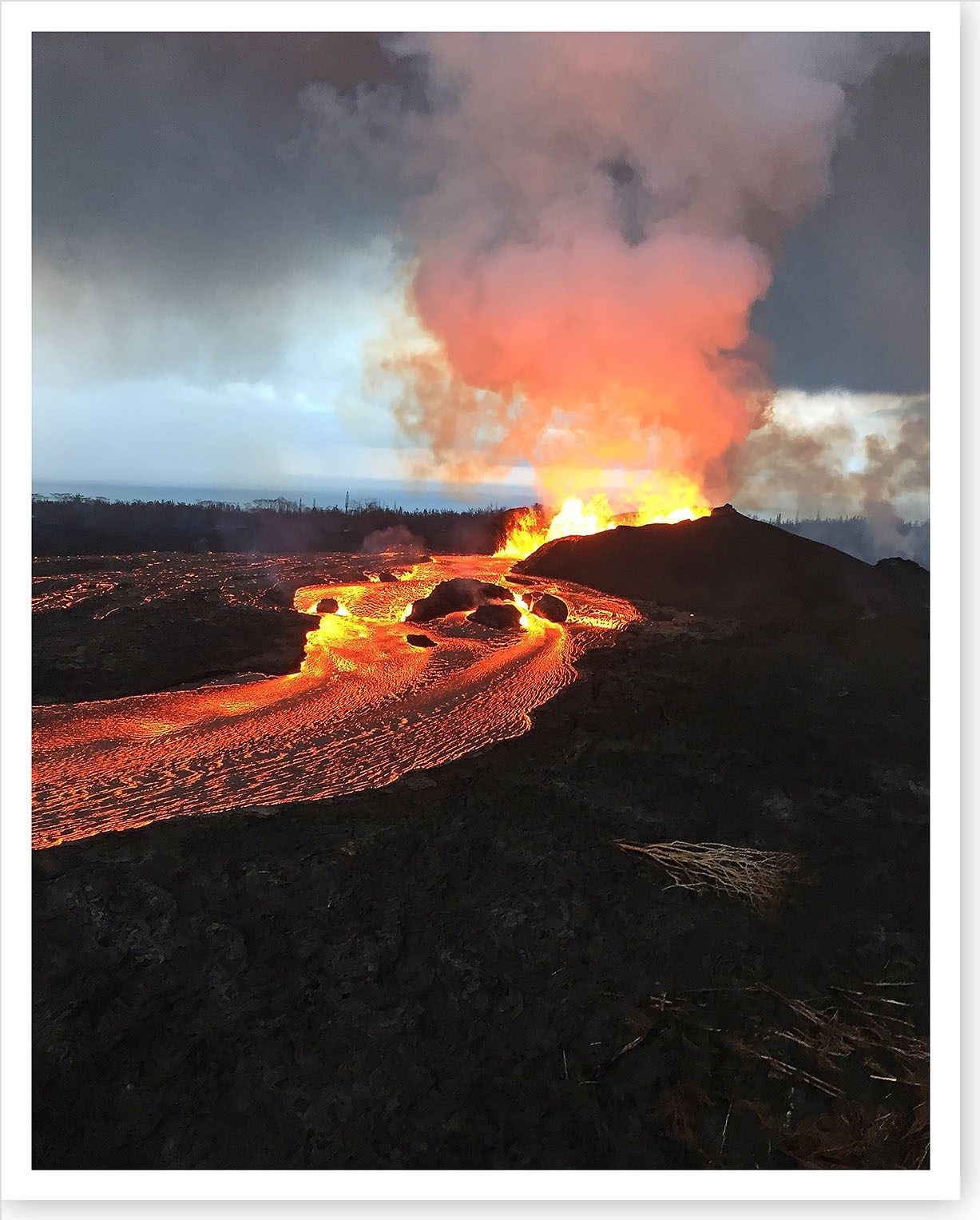 Fissure 8 Lava Fountains Kilauea Volcano Hawaii 2018 Silver Halide Photo