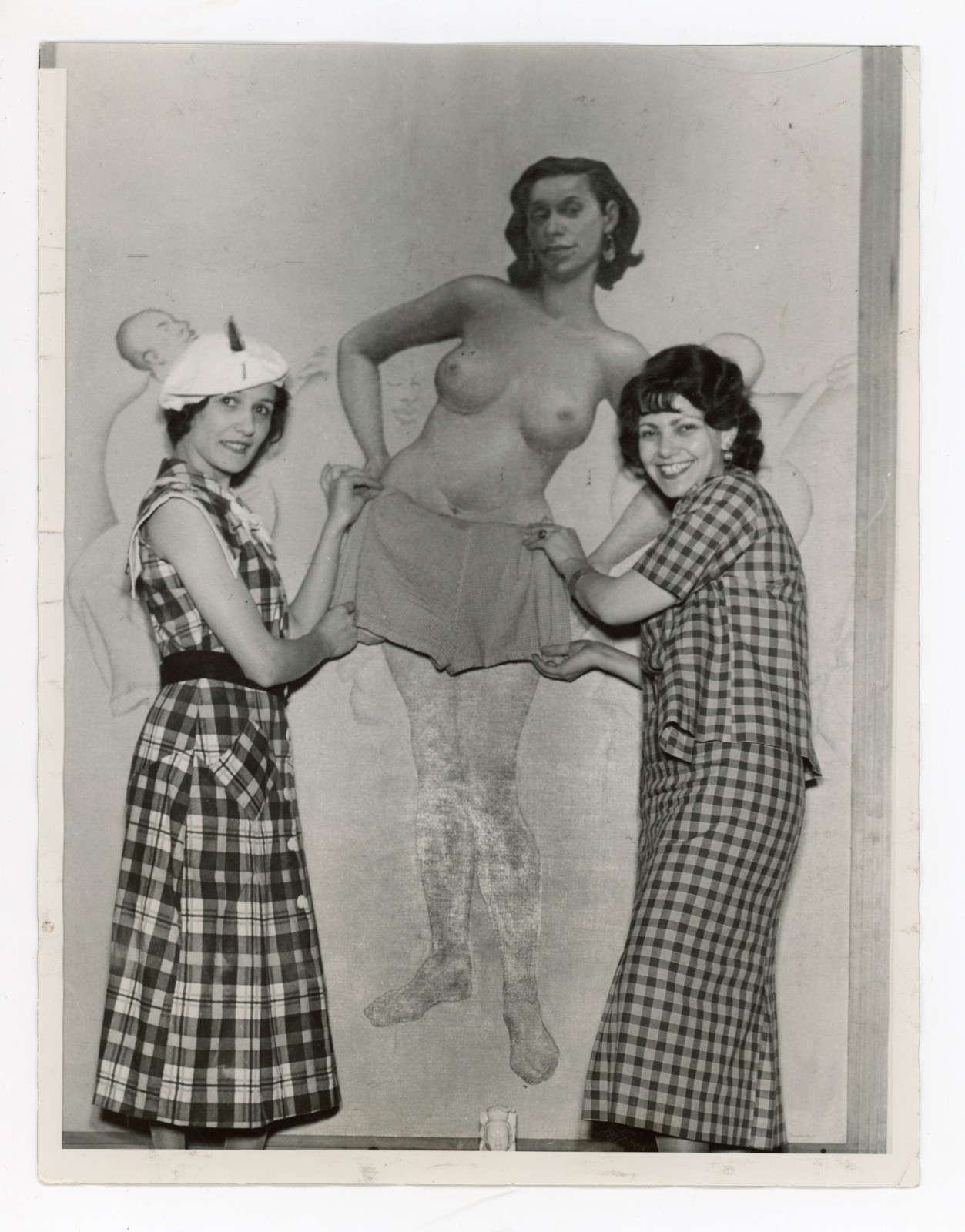 Open Air Art Fair Grant Park Putting Clothes on Paintings 1934 Black Venus Photo