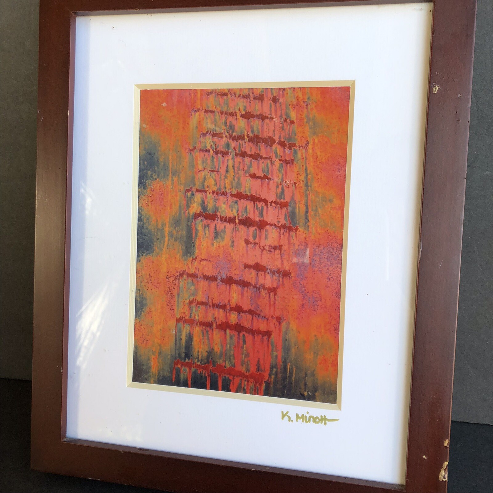 Katherine Minott Fine Abstract Photography Art “Wall Poem” Framed & Artist Signe