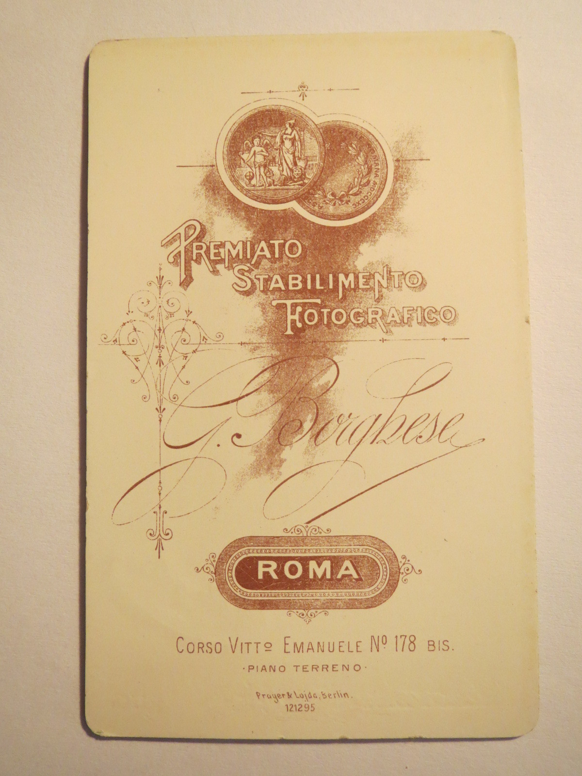 Rome – Roma – young clergyman – priest? Portrait / CDV