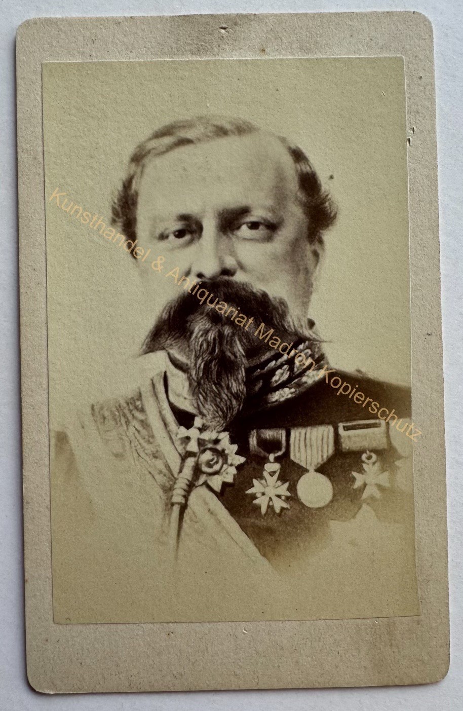 orig. CDV photo photograph picture old fashion around 1870 General Lebœuf soldier France