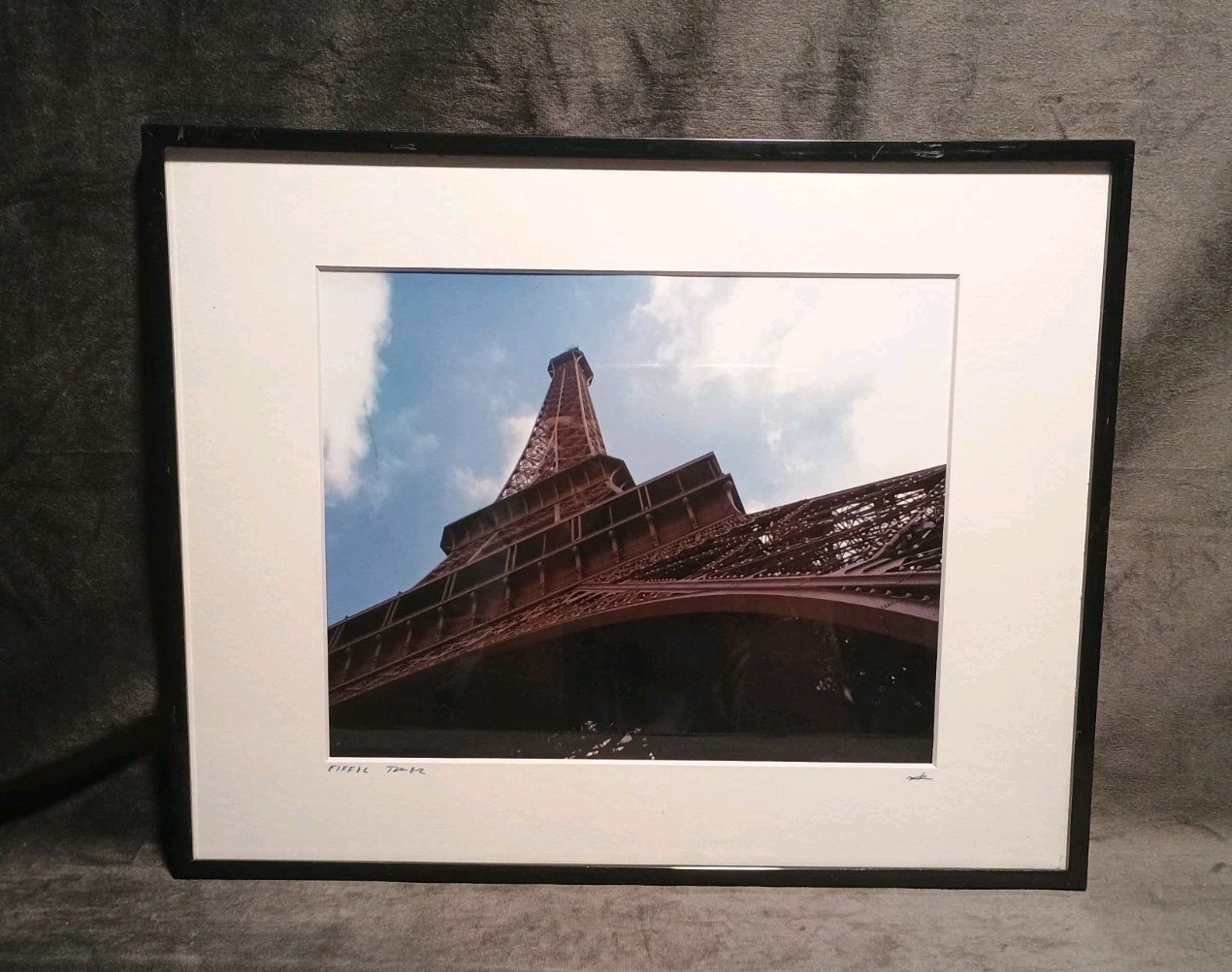 Eiffel Tower Signed/Framed/Matted Photography 11.5 X 14.5″ Paris France