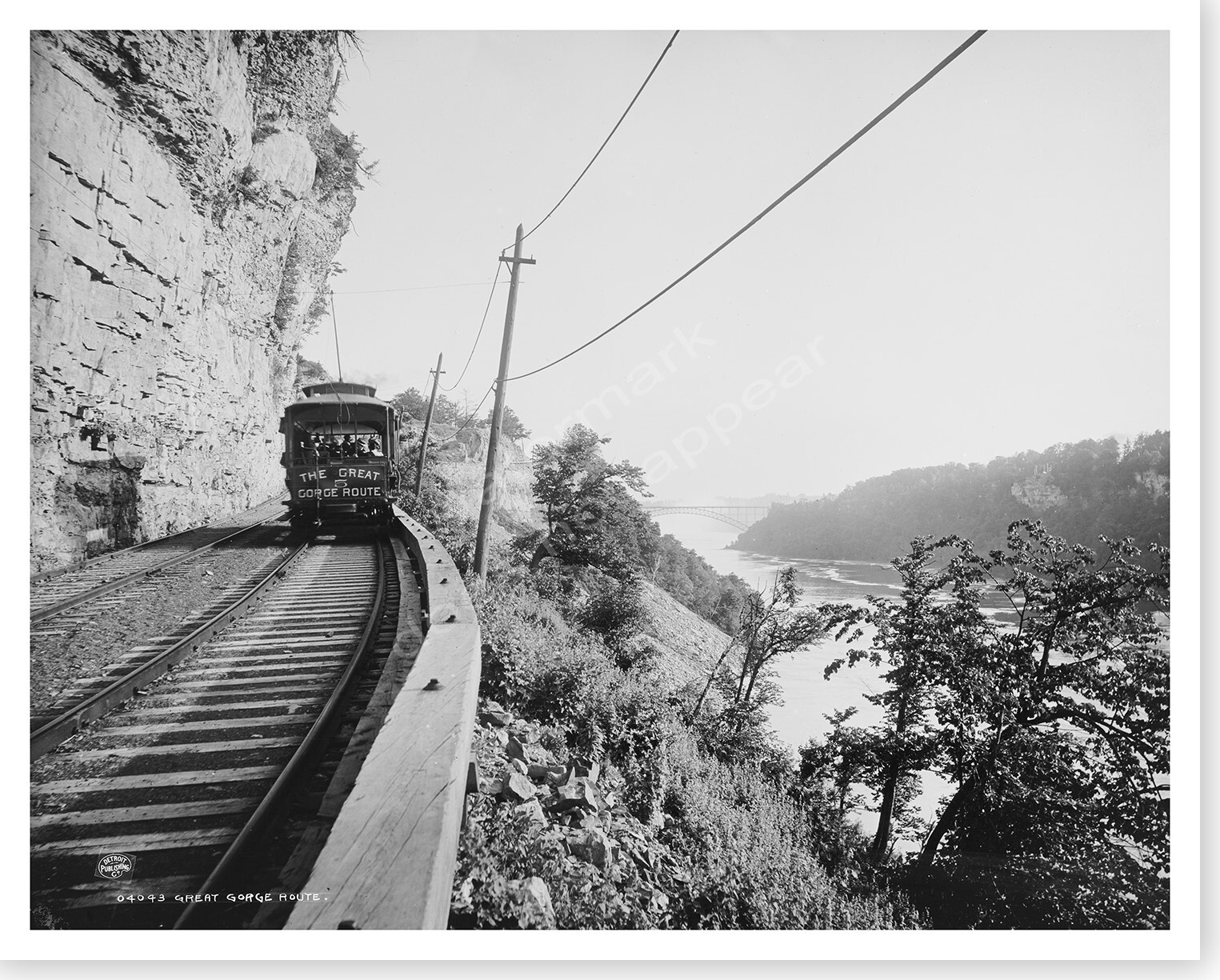 Great Gorge Route Niagara Belt Railway Railroad Trolley Silver Halide Photo