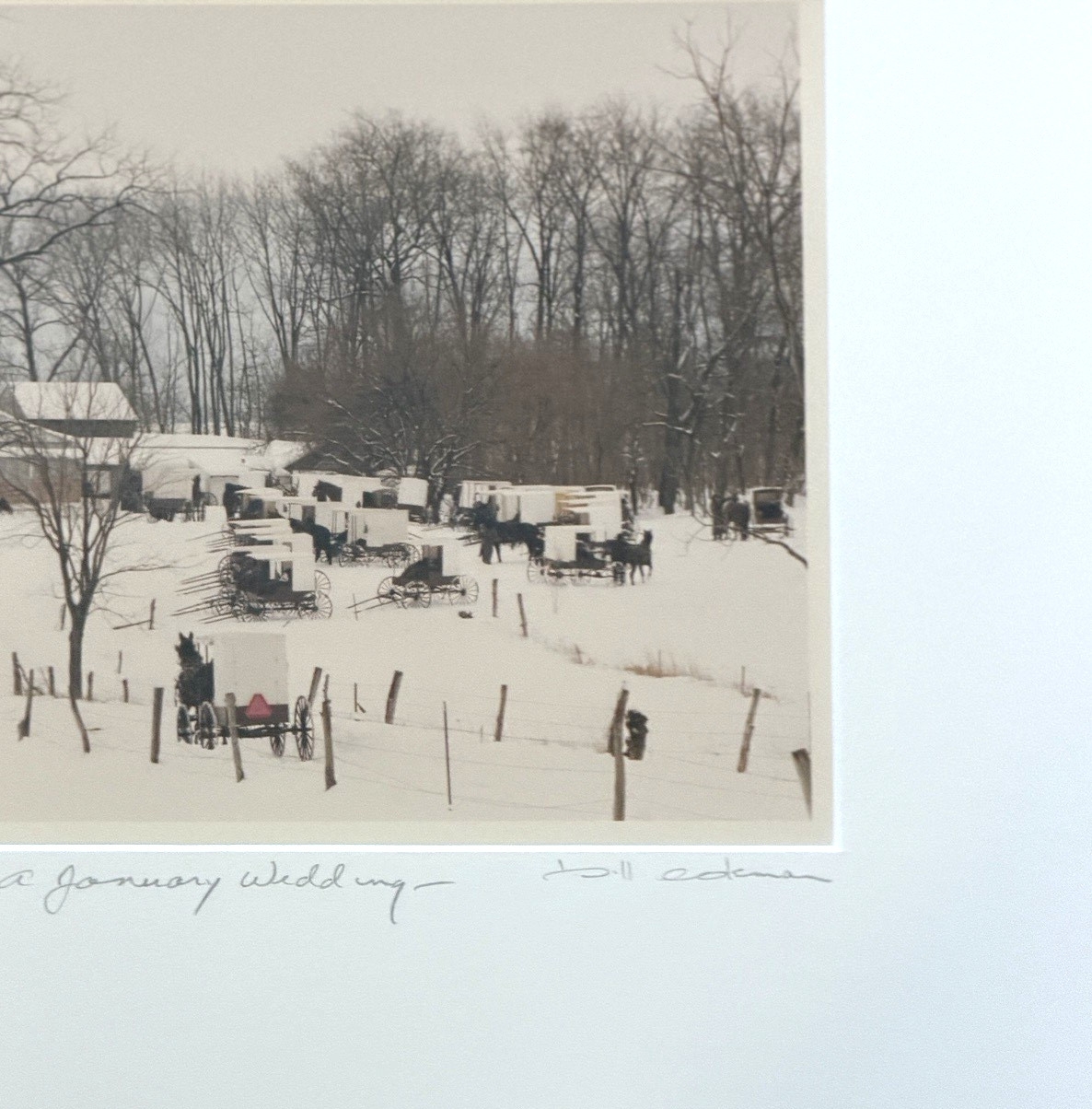 BILL COLEMAN Amish Photograph #310 Signed Artist “January Wedding” Framed #15