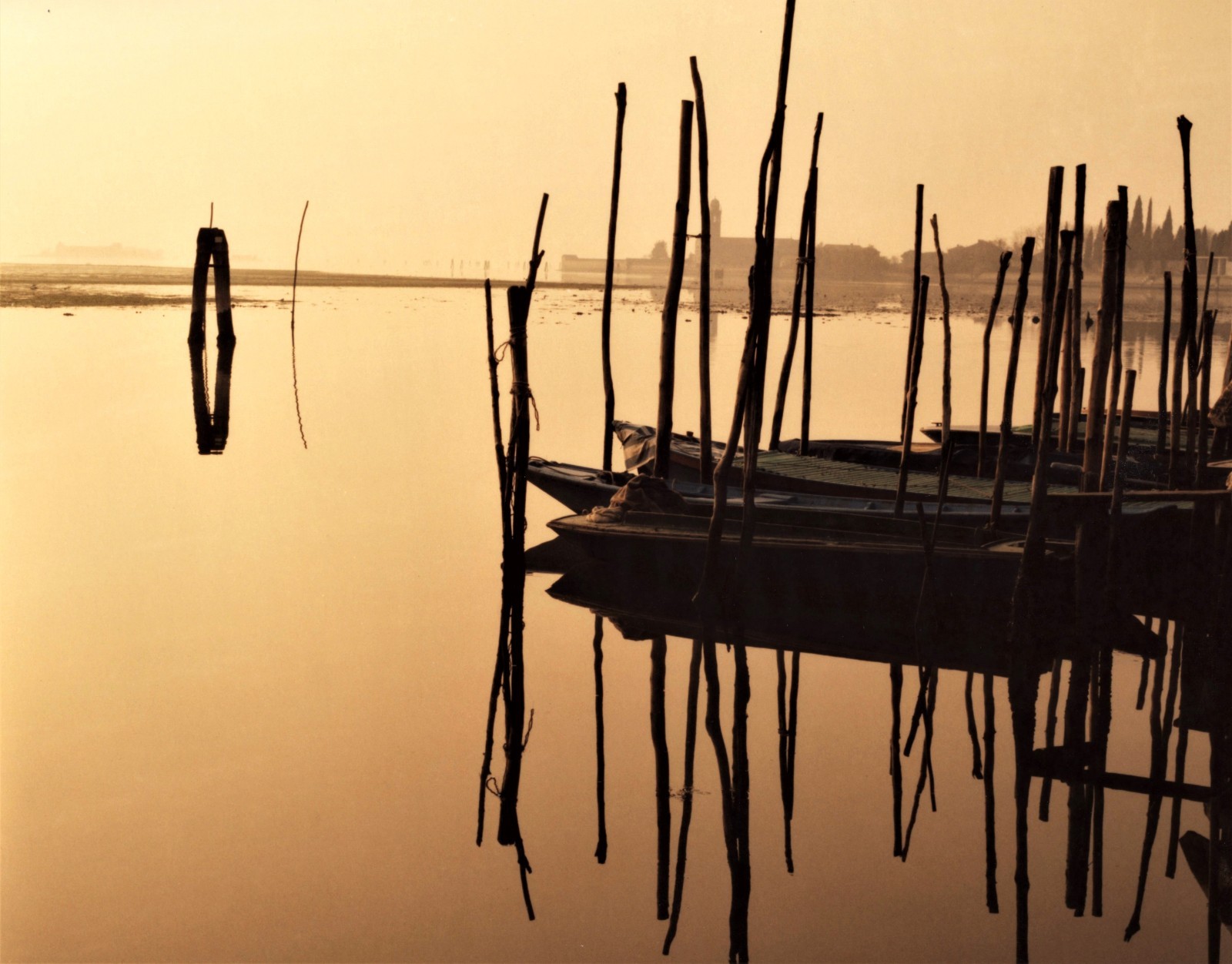 “Boat and Poles” Fine Art Color Photographs Burano, Italy