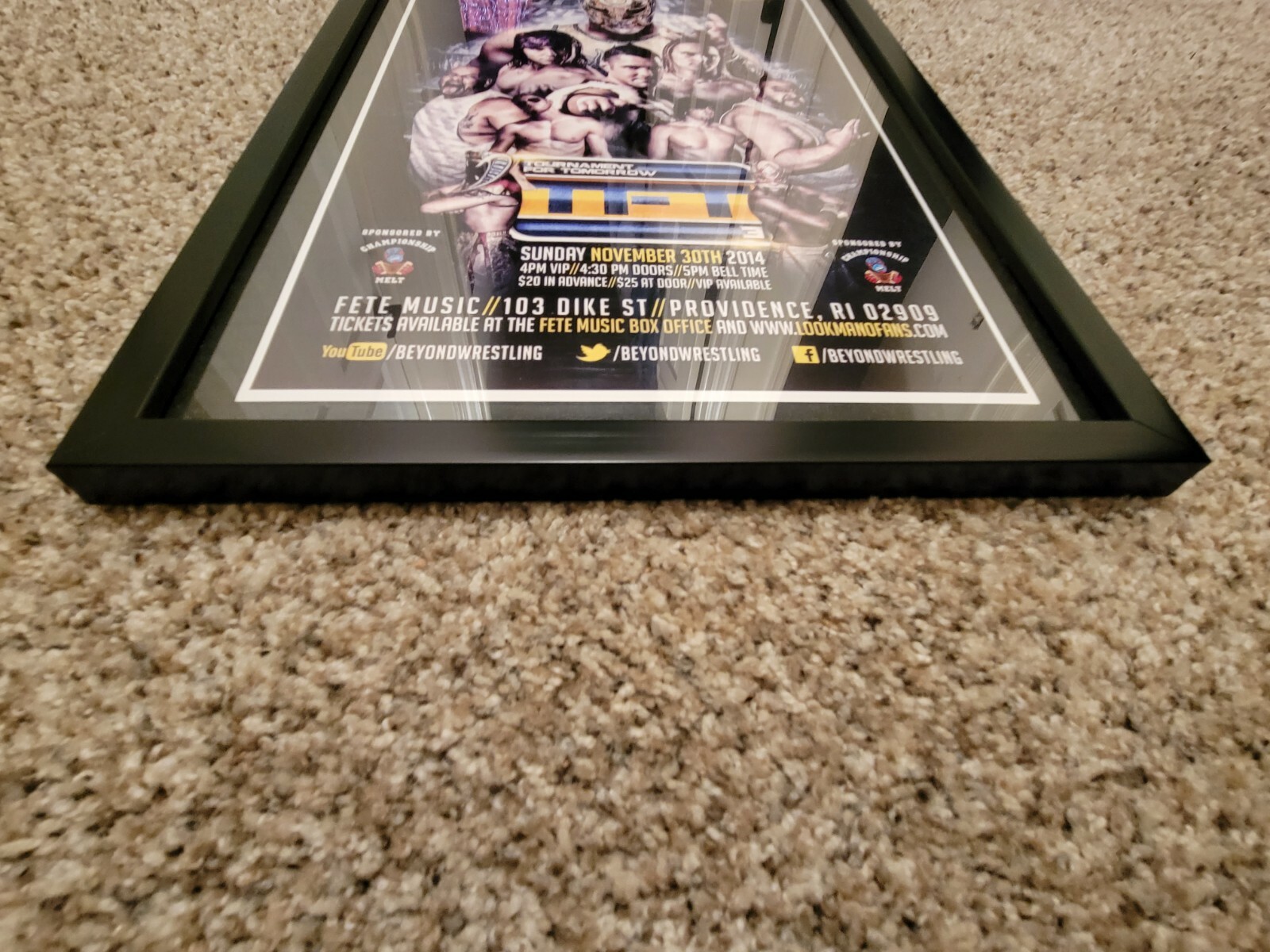 Beyond Wrestling 13×19 framed – Young Bucks, Orange Cassidy, IWTV (AEW/WWE/NXT)