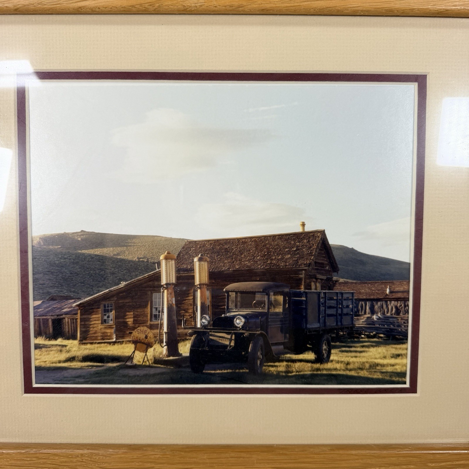 Pair Takao Wakida Framed Bodie CA Ghost Town Photographs Western Art 16×13