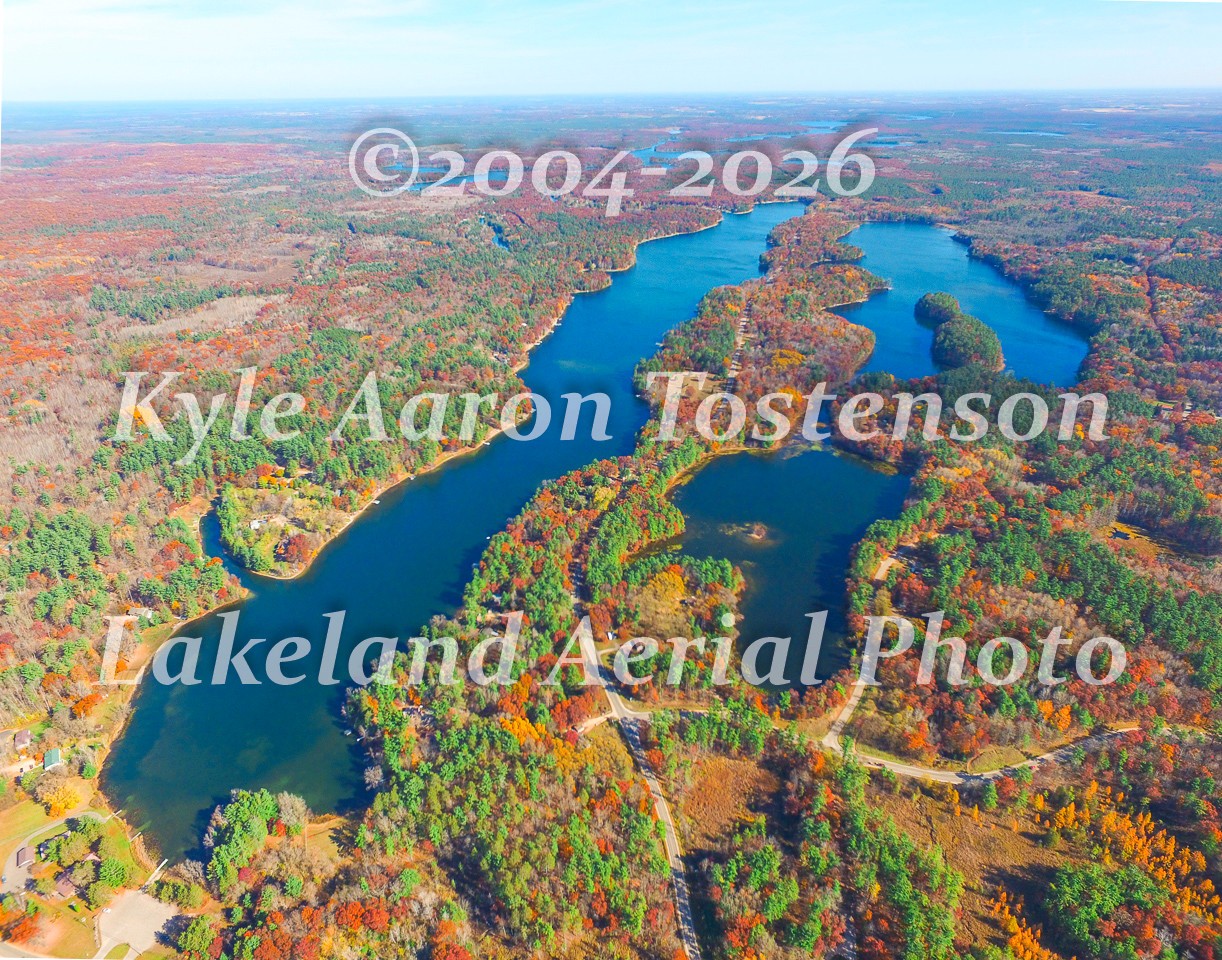 Skice Lake, Menominee Co, Keshena, Wisc. Overhead Airplane Photo. Frame Optional