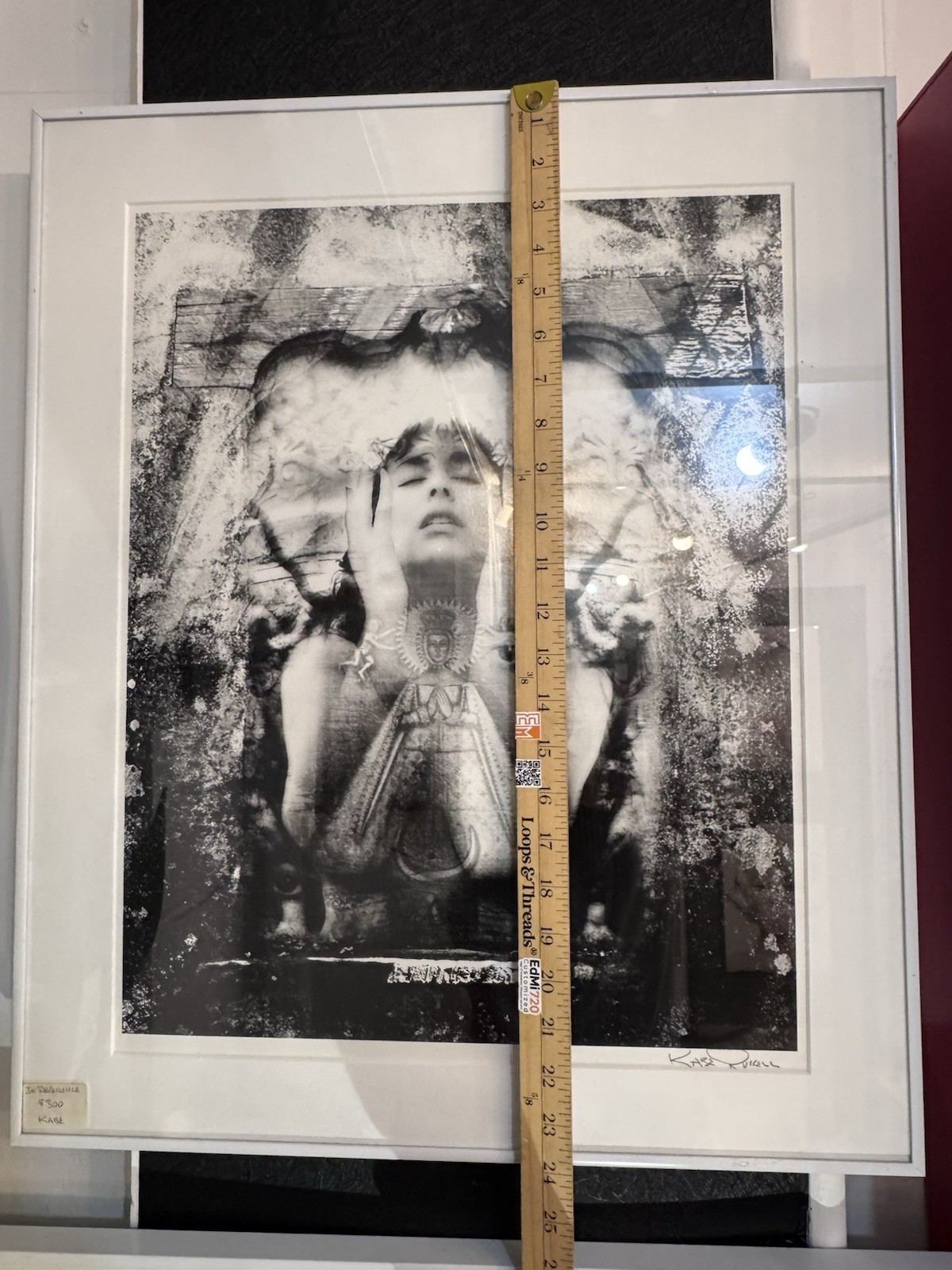 Kase Russell “In Reverence” 1998 Signed Framed Black & White Portrait Photo