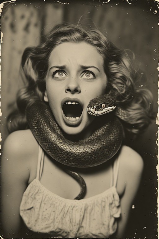 24 ~ 4X6 Glossy HORROR Fine Art ‘ SNAKE DEMON ‘ Photo FANTASY Set ! 3413711