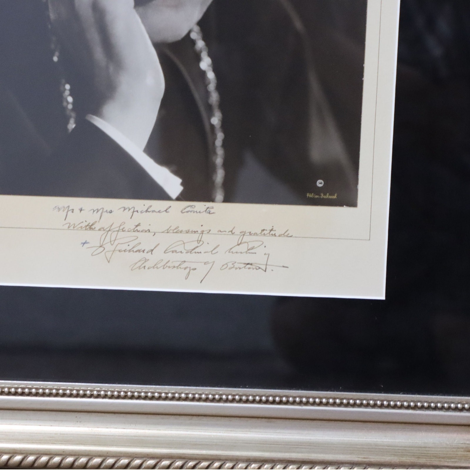Archbishop Cardinal Richard Cushing Bachrach Photograph 27×22 Signed 1961