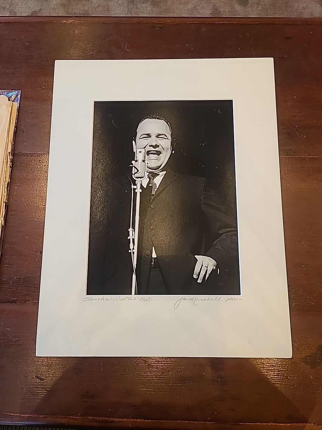 JIM MARSHALL – 11 by 14 Inches Jonathan Winters 1960 Signed Stamped Photograph