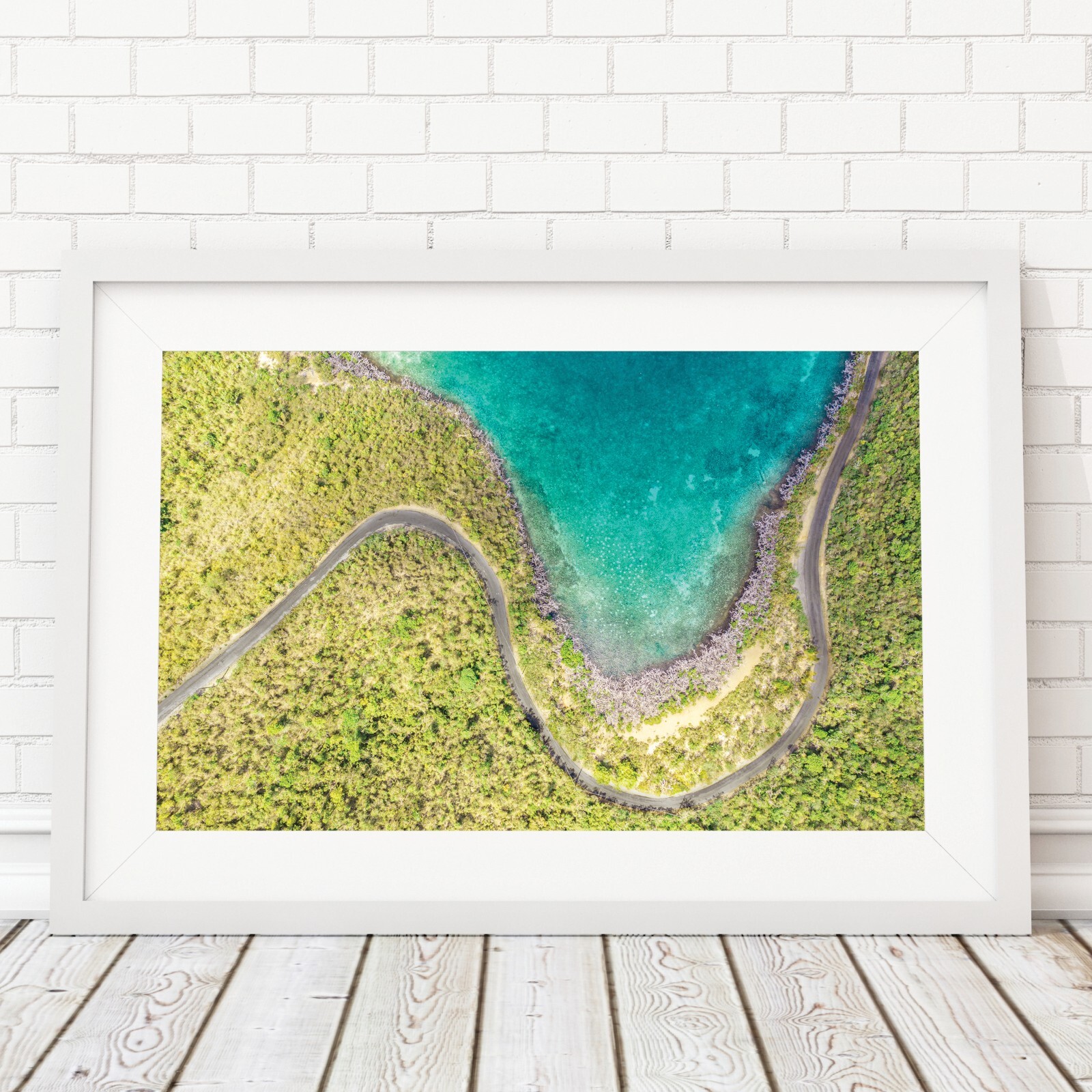 St John Beaches Aerial Photography Wall Art Decor, East End Coastline USVI