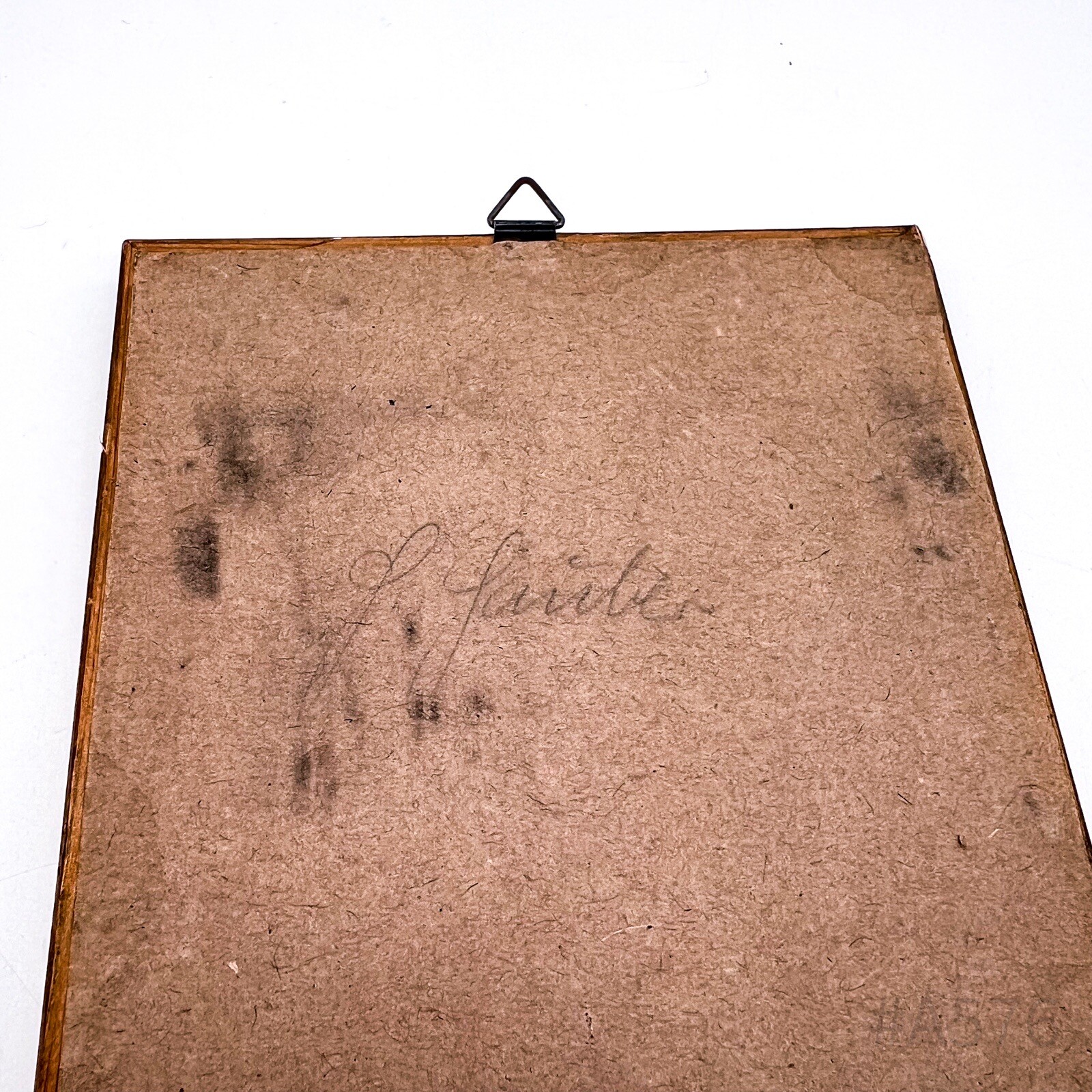Antique Photograph With Frame & Glass Insert L. Möhle, Stuttgart 15 X 24 Cm