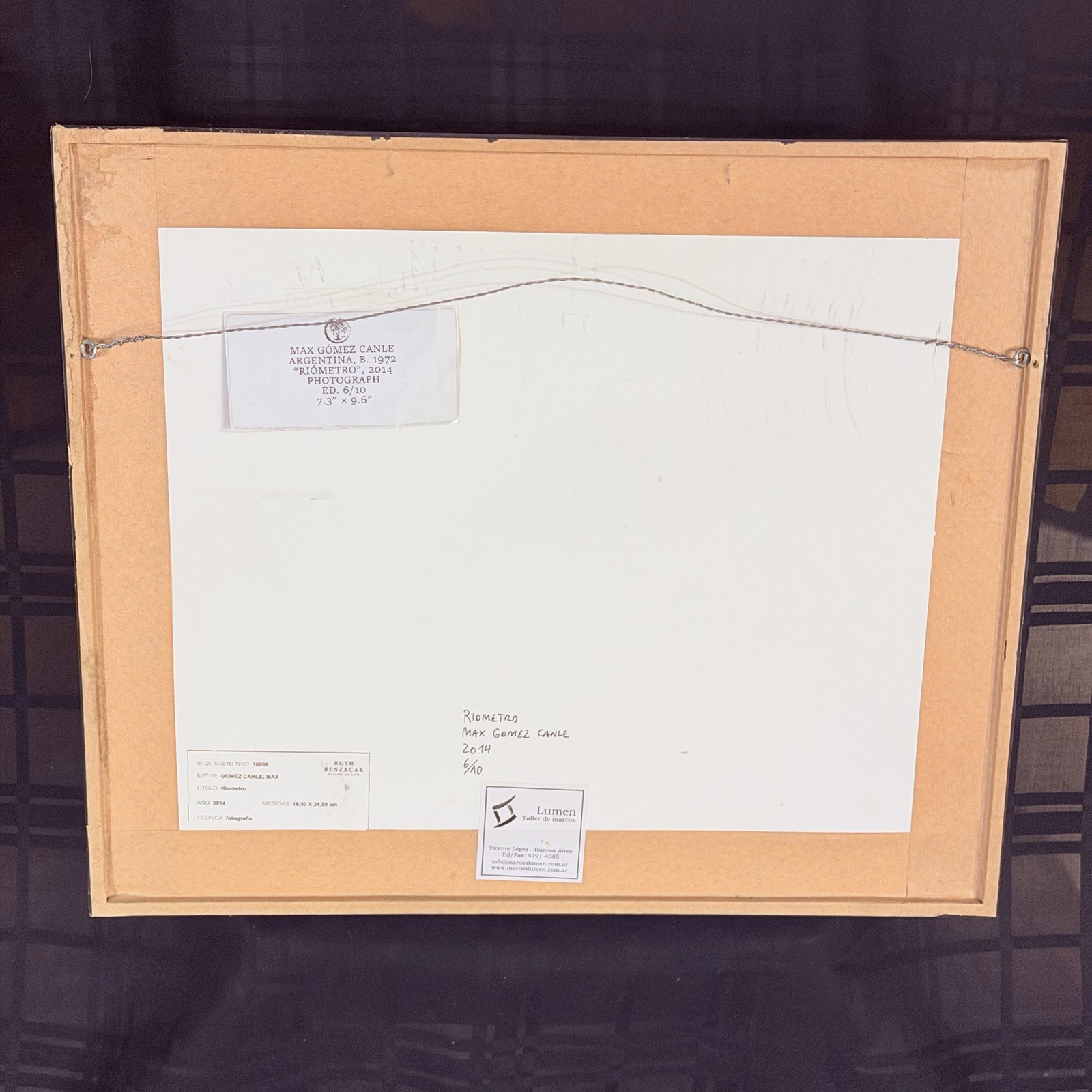 Max Gomez Canle “Riómetro” 2014 Photo Ed 6/10 Ruth Benzacar Gallery Framed