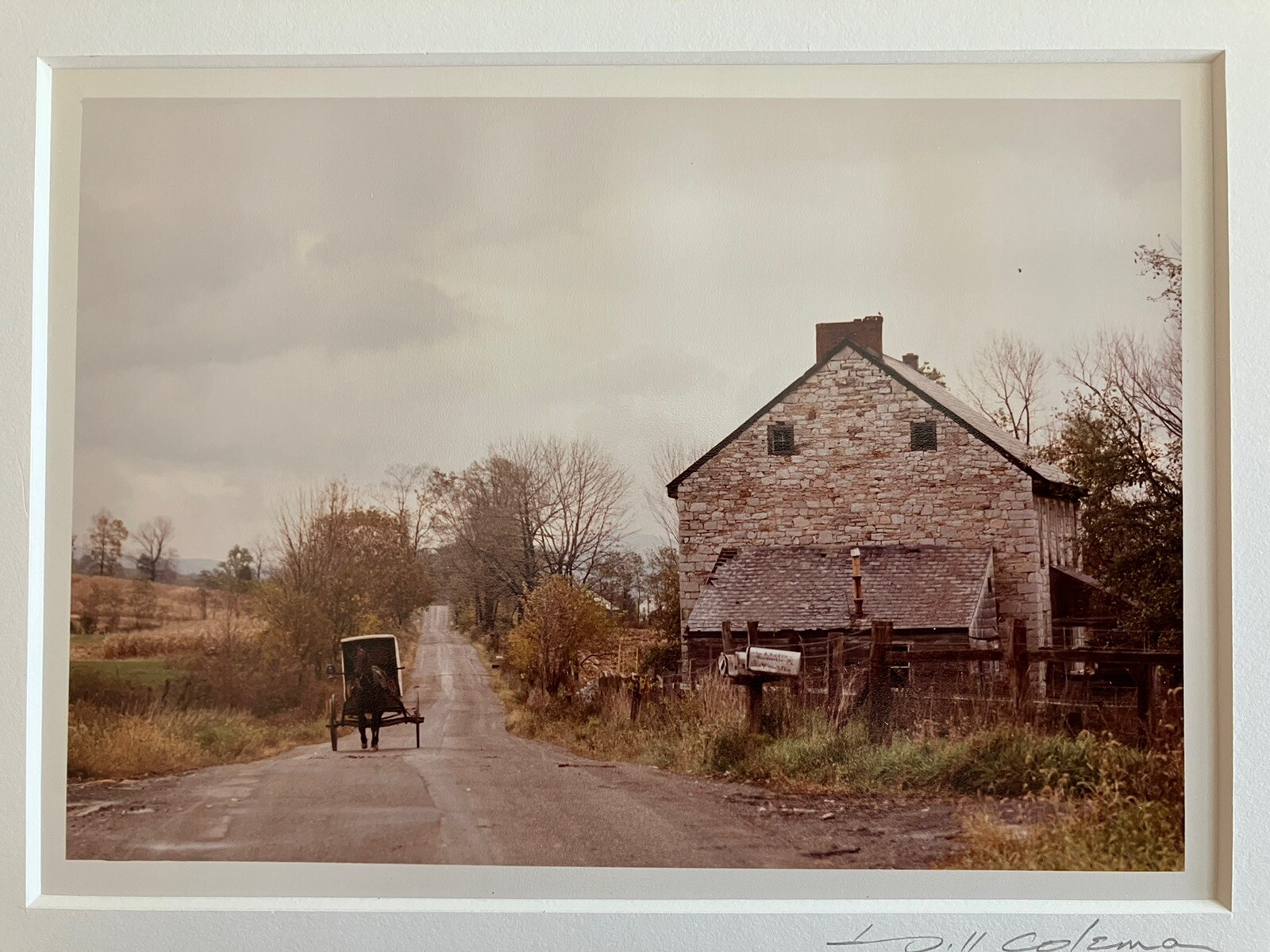 Bill Coleman Amish Signed Photo 5×7 8×10 Matted Cart Horse House Print Authentic