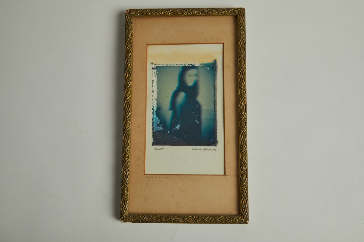 Polaroid Transfer Vintage Ghost 3″ x 3.75″ Signed Craig Bromley, Vintage Frame