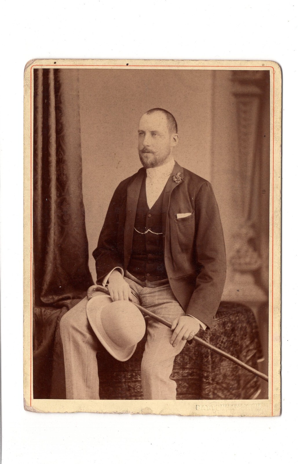 CAB Photo Fine Gentleman with Dedication – Port Elizabeth South Africa / South Africa 1888