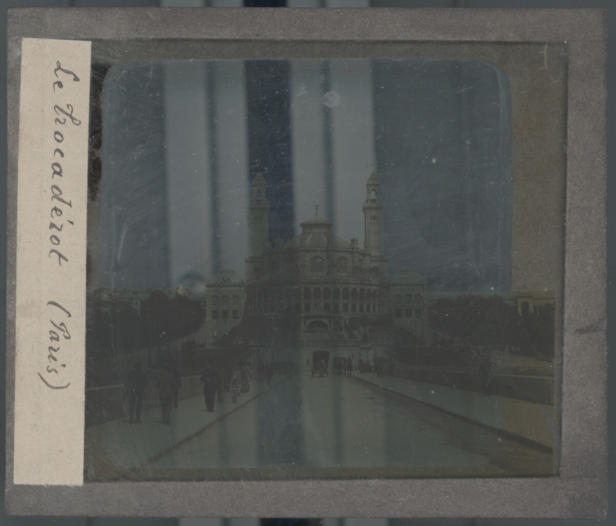 Palais Du Trocadéro, Paris, Photo Glass Plaque, Sepia, Positive 8.5×10 Cm