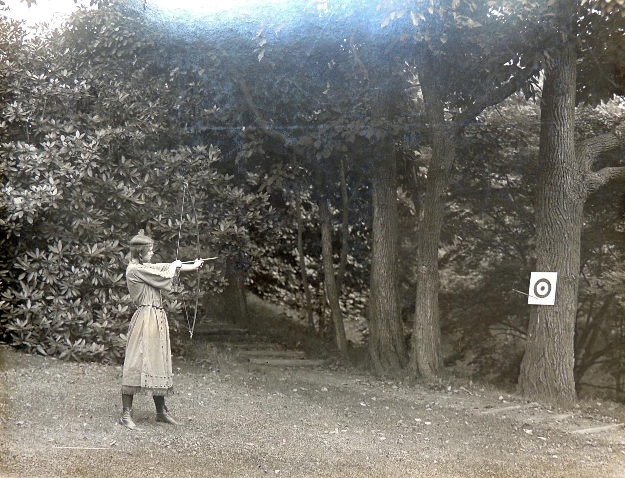 1900s ARCHERY Original PHOTO Landscape Design FRANK WAUGH Amherst MA ART DECO VG
