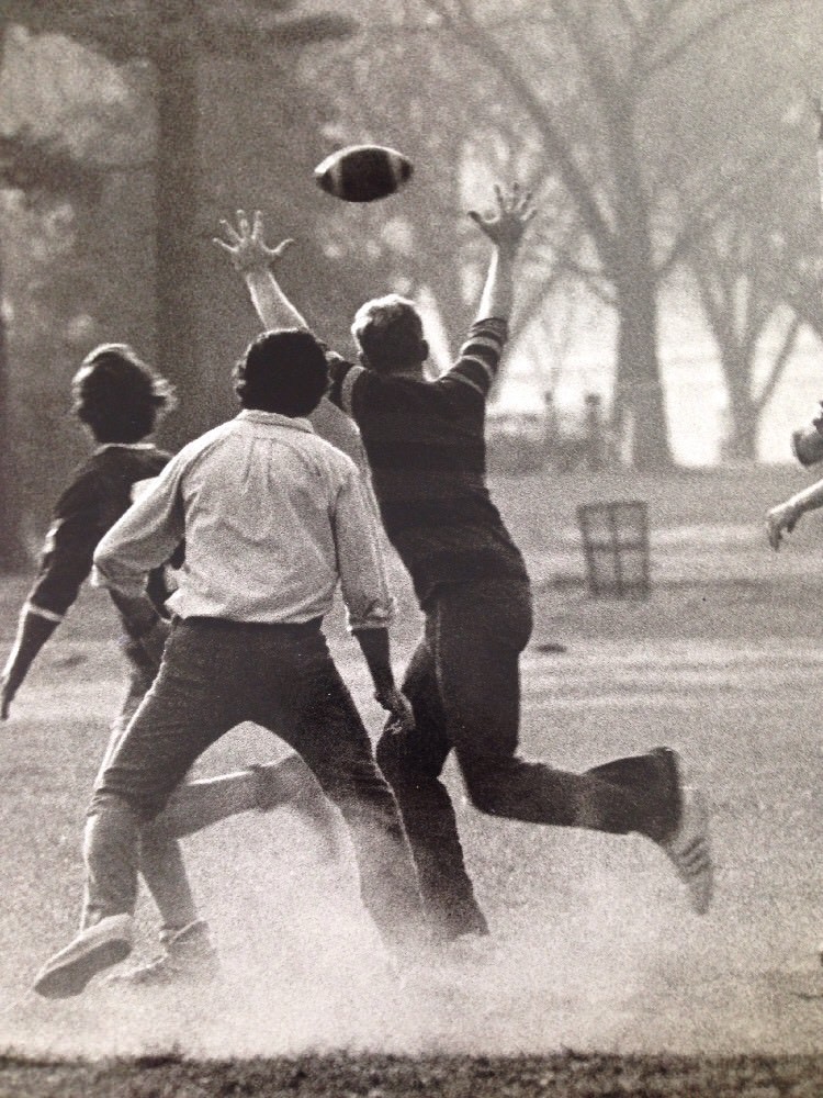 Vtg 1970s Football Game on Washington DC Mall Everett Johnson B&W Original Photo
