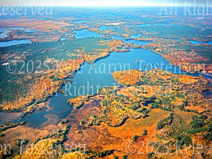 Island Lake Manitowish Chain Boulder Junction Wisc. Aerial Photo. Frame Optional