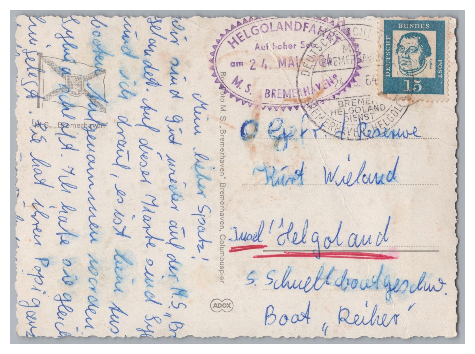 Landing Heligoland 1964 – Fashion Travel Leisure – Vintage Photo 1960s