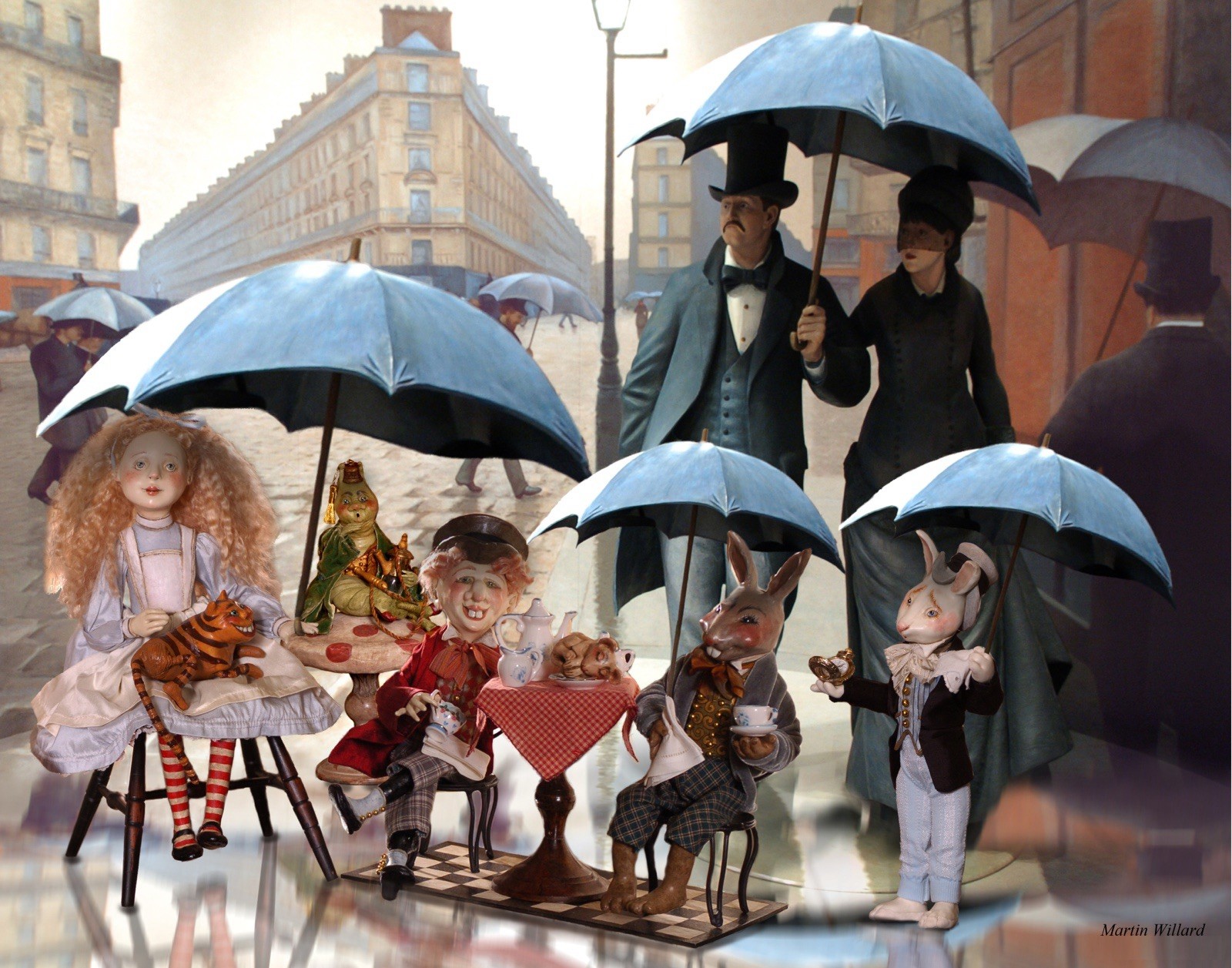 Photography one of a kind composite of Alice and the gang in Paris. NOT AI.