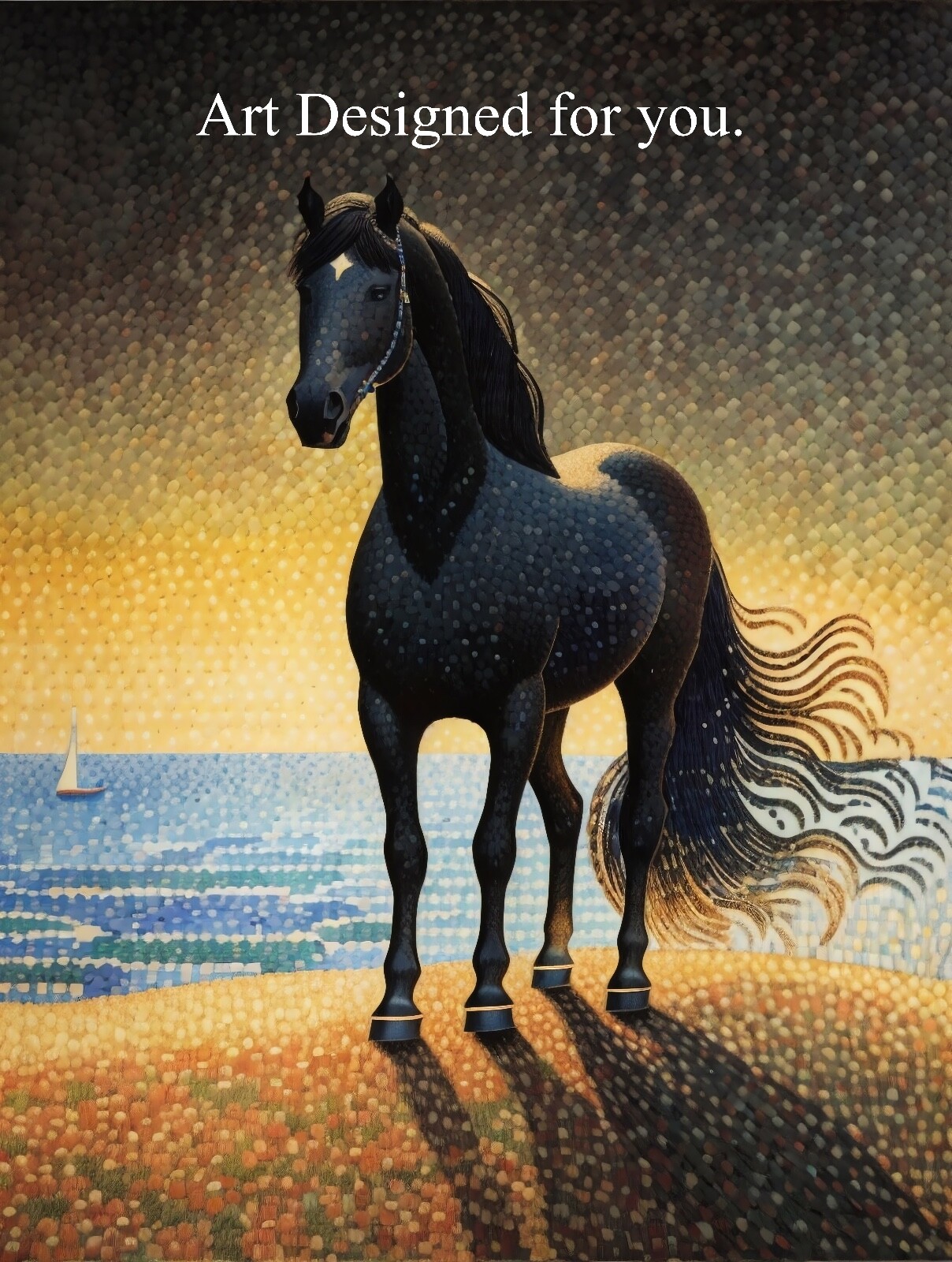 Digital Image Picture Photo Wallpaper Background, Black Beaty Horse  