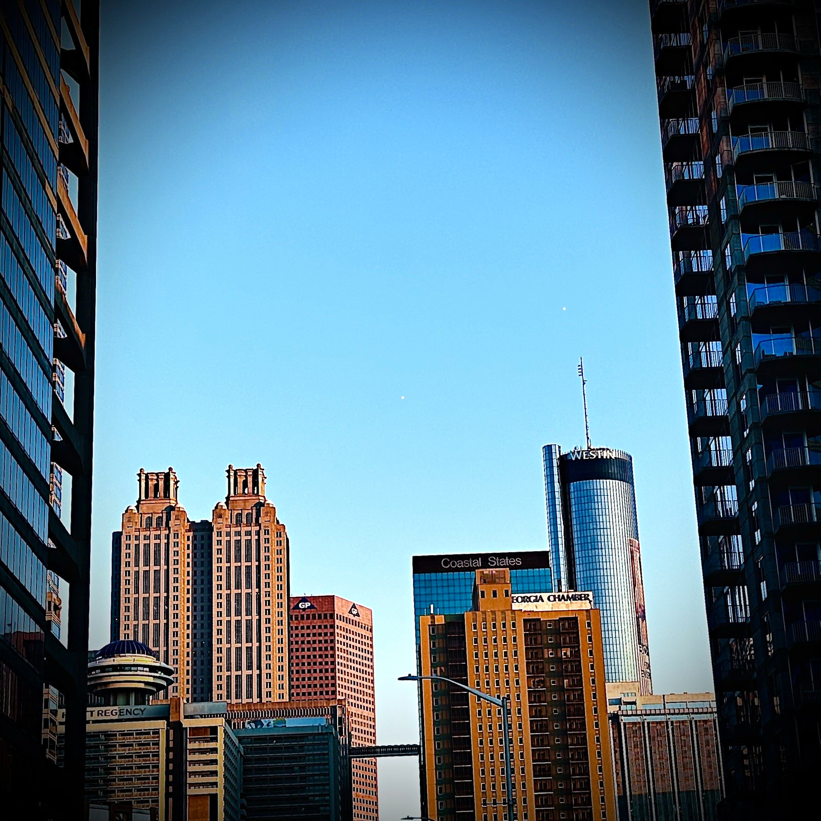 Color Cityscape Skyline Skyscrapers Buildings Photograph Print, Landscape