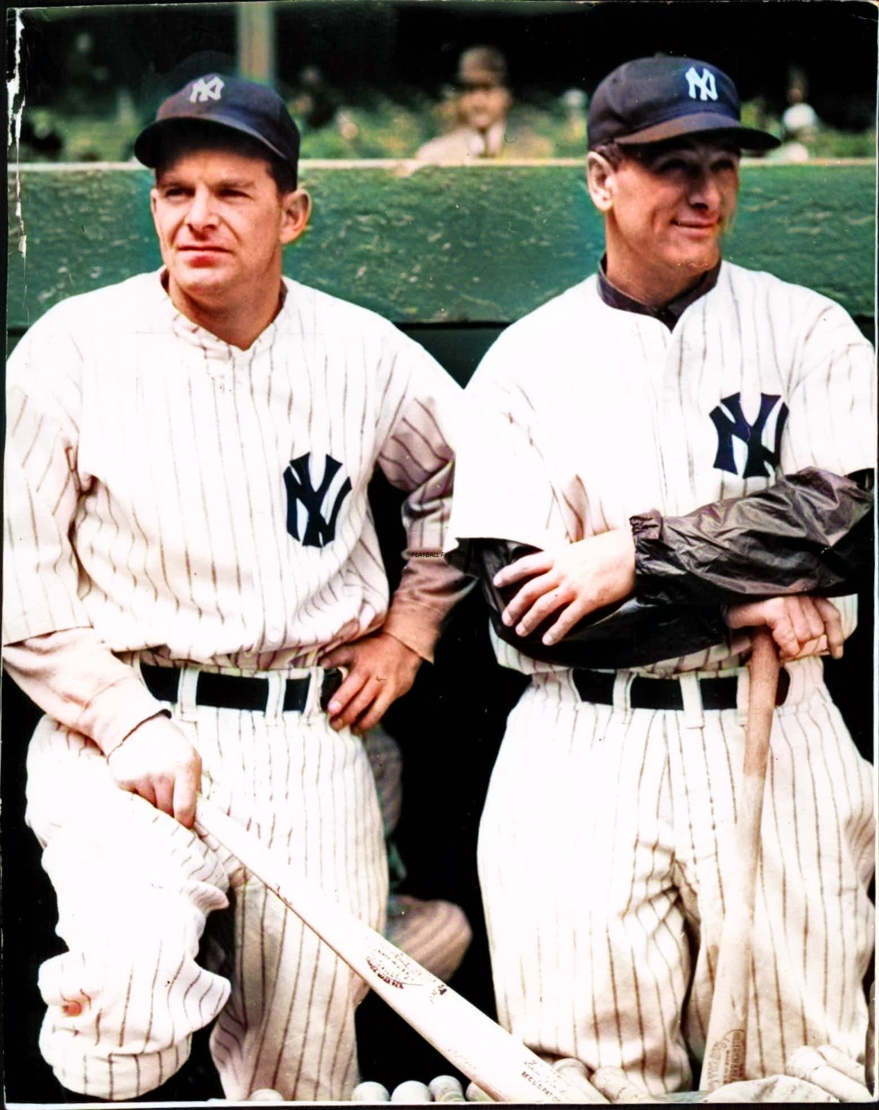 Lou Gehrig- & George Selkirk 8×10 Colorized Print-FREE SHIPPING