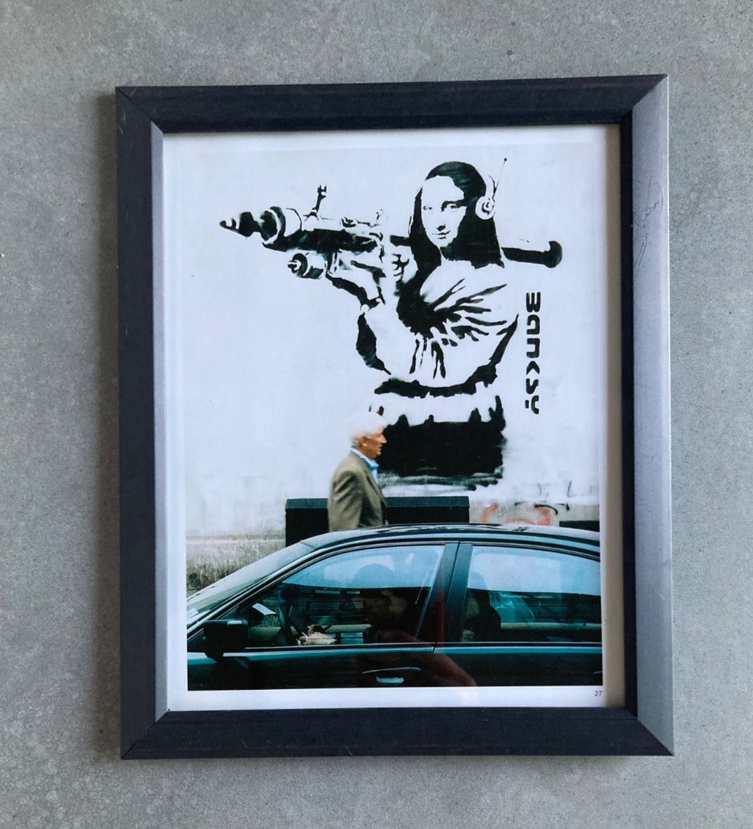 BANKSY 2007 Mona Lisa Bazooka Framed Wall Art 8×10 Print Photograph Graffiti