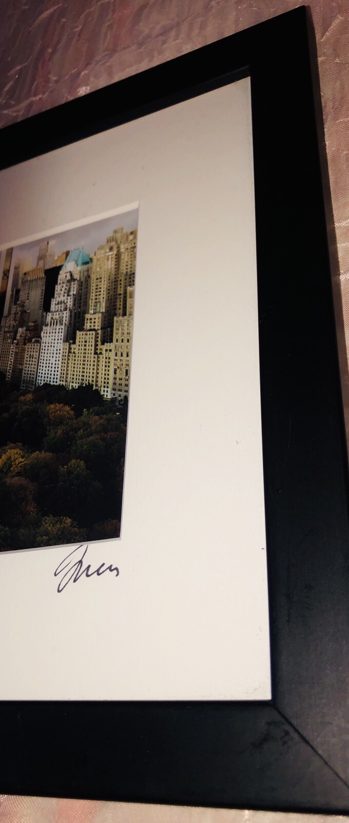 Central Park Photo Signed And Nicely Framed 9×11” Ready To Hang
