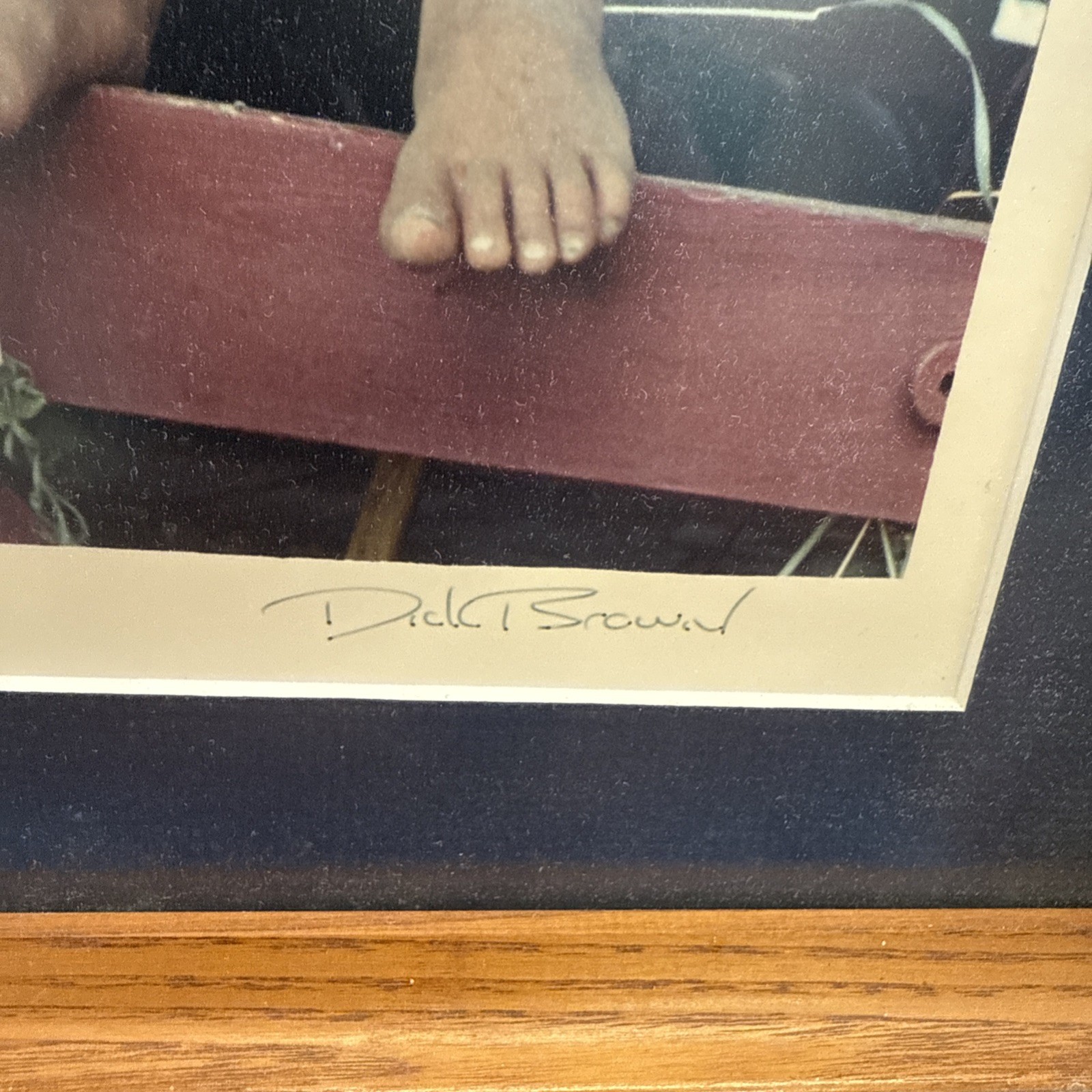 DICK BROWN Amish Girl Child Photo Picture Signed Folk Art Wall Decor PA Gift