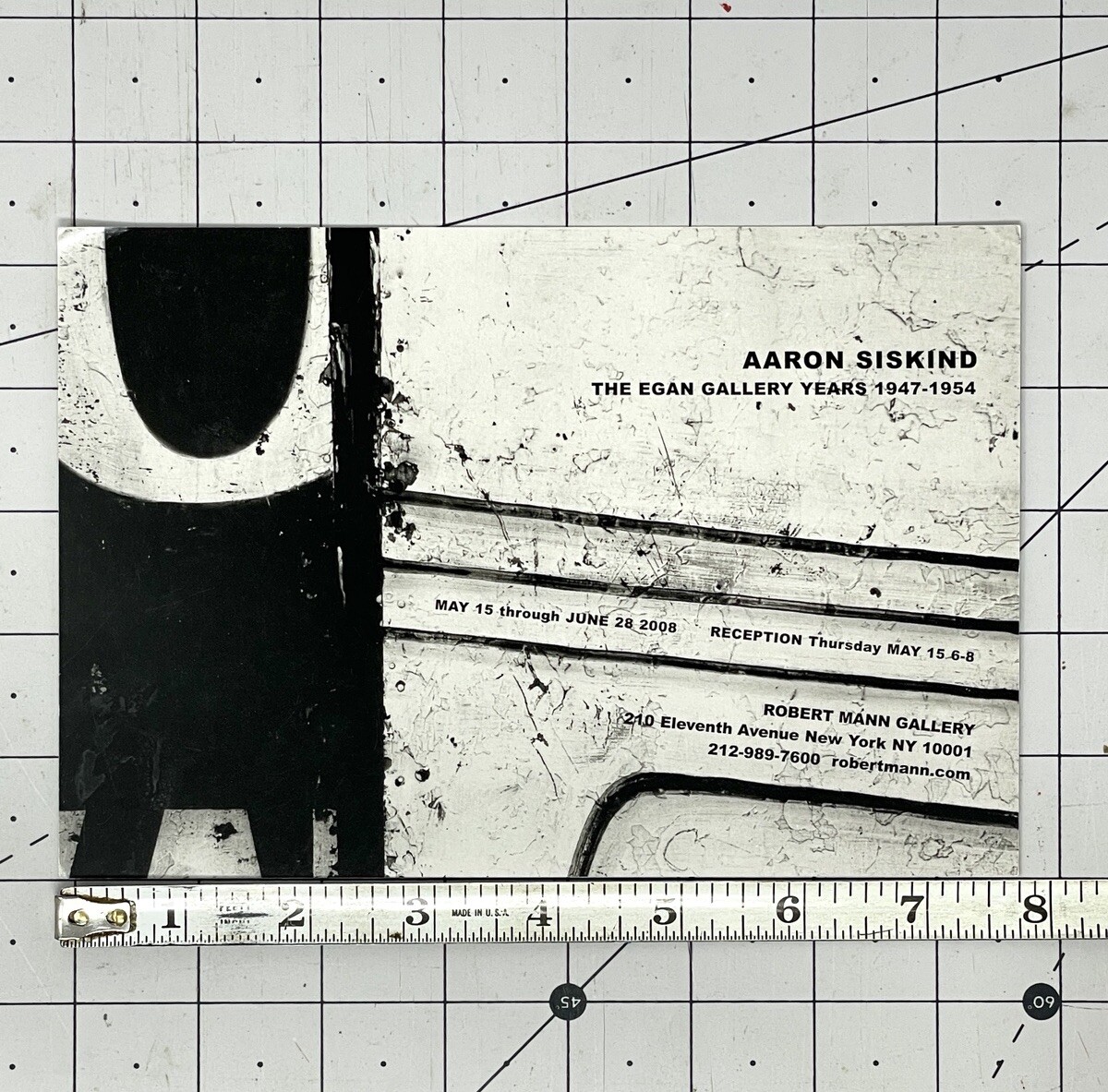 Aaron Siskind (1903-1991) Art Announcement Card 2008 Robert Mann Gallery