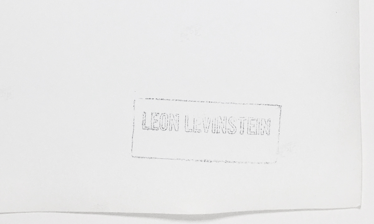 Leon LEVINSTEIN: Untitled, Tattoo, 1958 / SILVER / Printed c. 1980 / STAMPED!