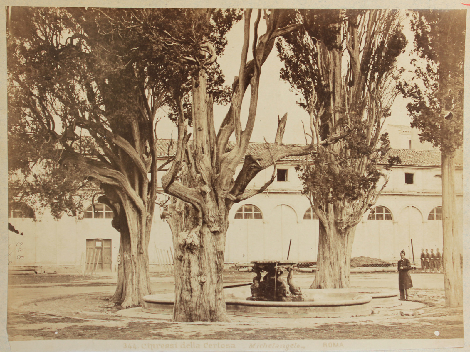 Cipressi Della Certosa ROME Rome Italy Photo Vintage Album Circa 1870