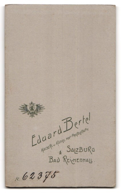 Photograph Eduard Bertel, Salzburg, gentleman with curls and moustache