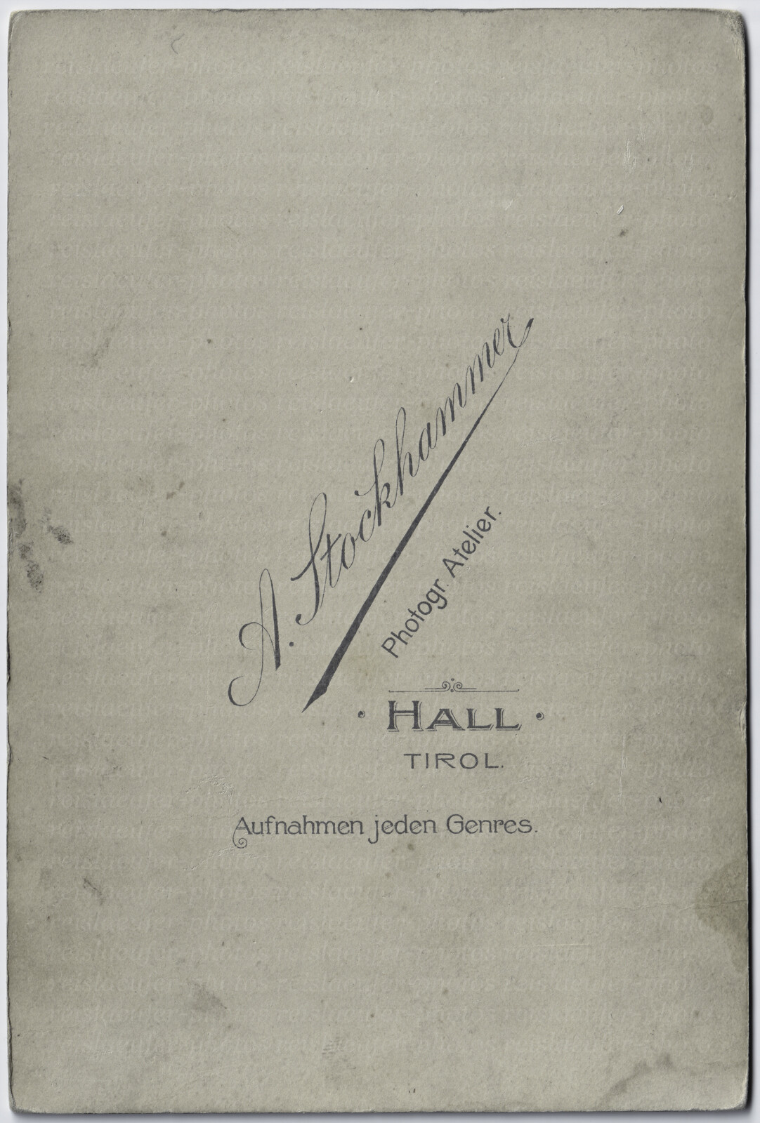 Tiroler Junge aus Hall. Original-Kabinett-Photo, um 1880