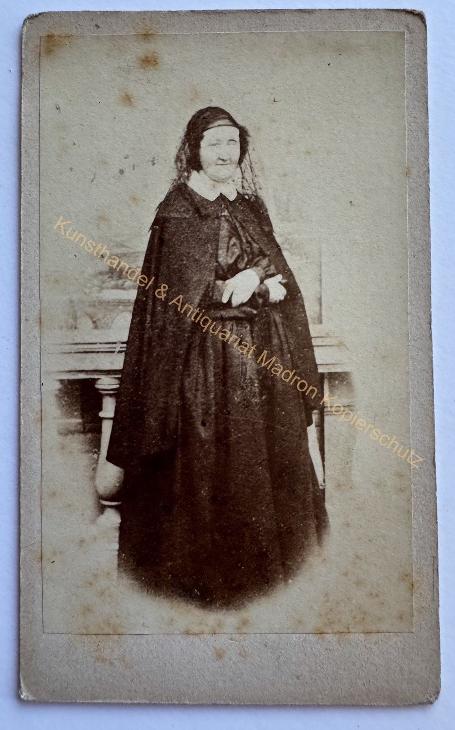 orig. CDV photo photograph picture old around 1870 Countess Ida Hahn-Hahn writer